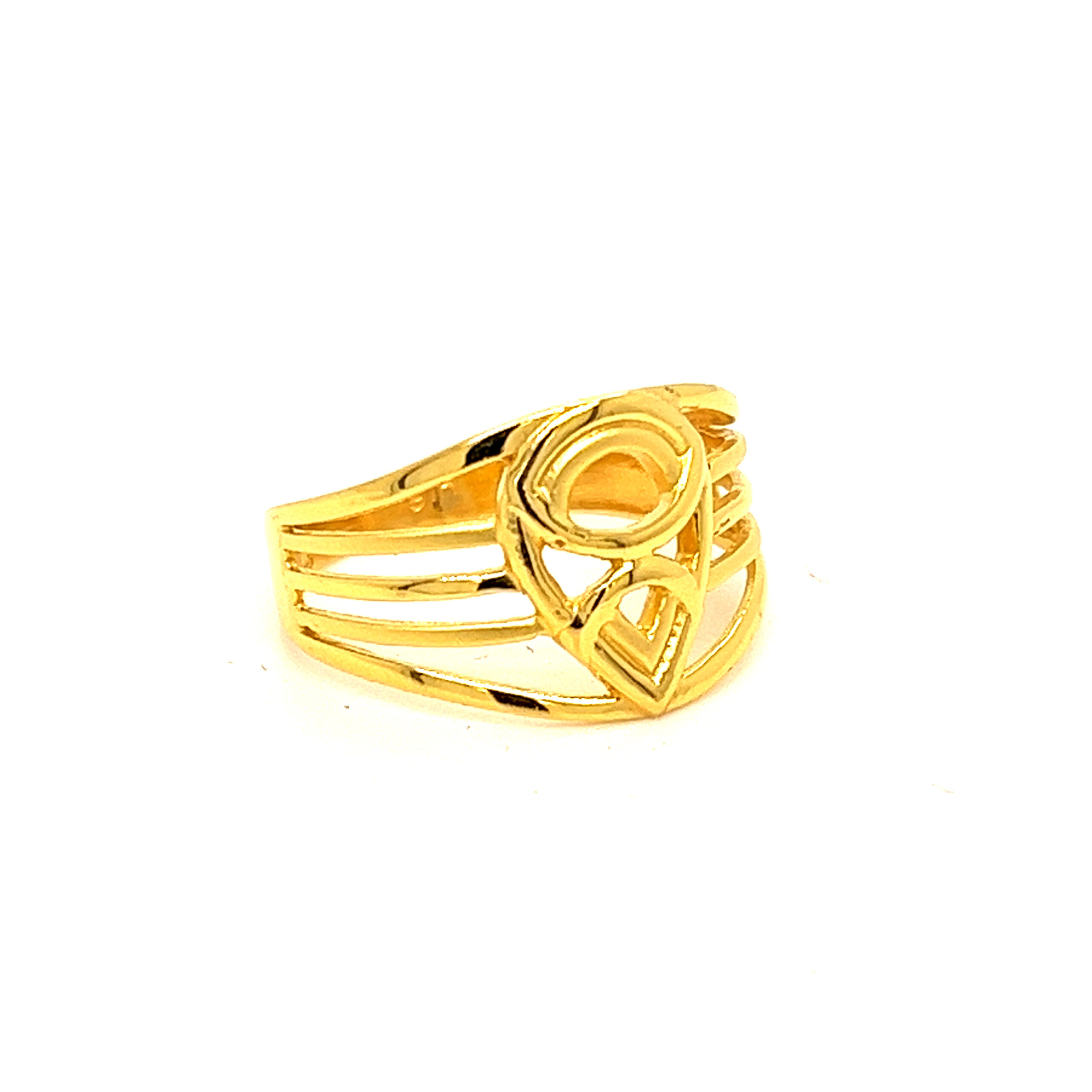 22k Gold Plain Lace n Grace Ring