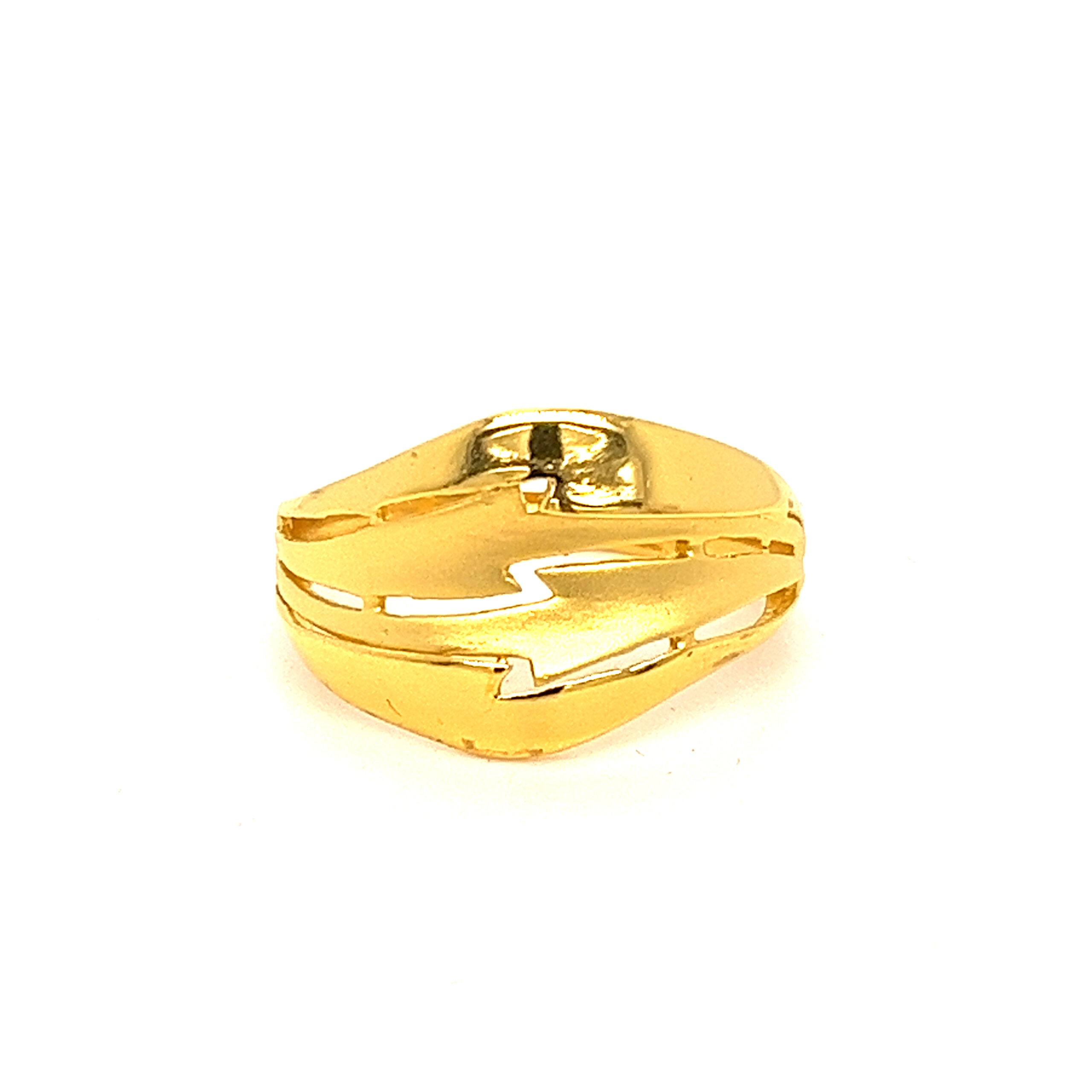 22k Gold Plain Simple Ring - Image 3