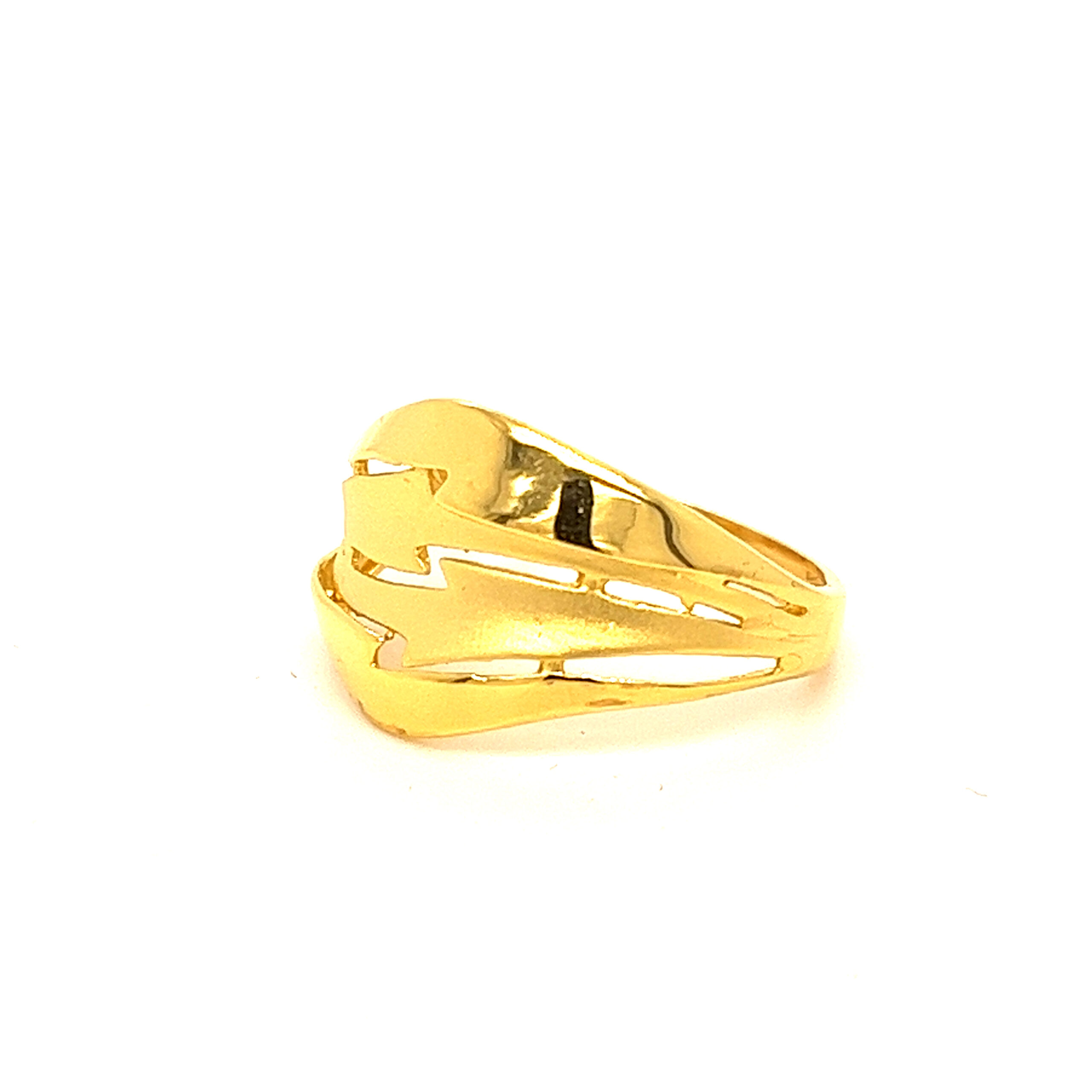 22k Gold Plain Simple Ring - Image 2