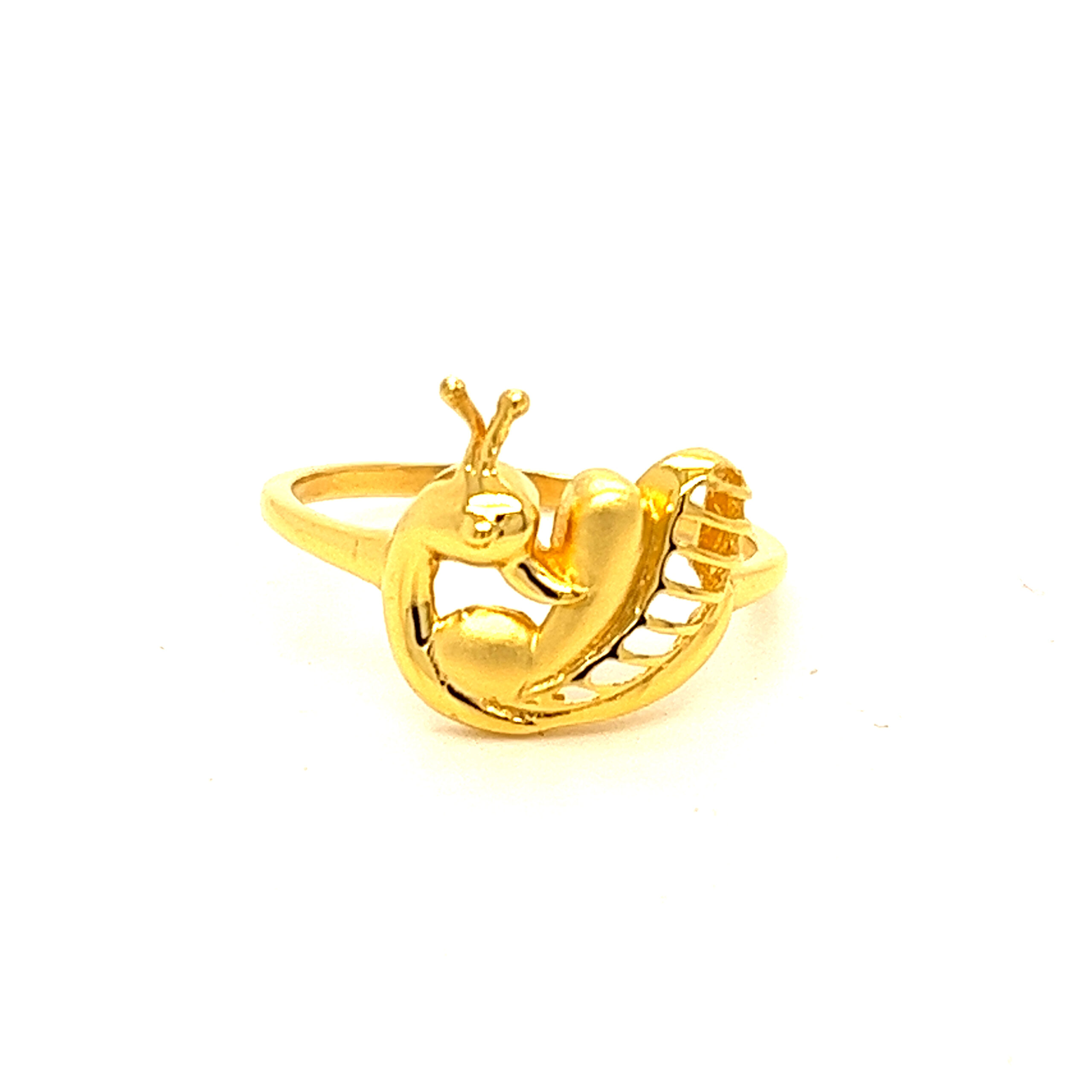 22k Gold Plain Peacock Ring - Image 3