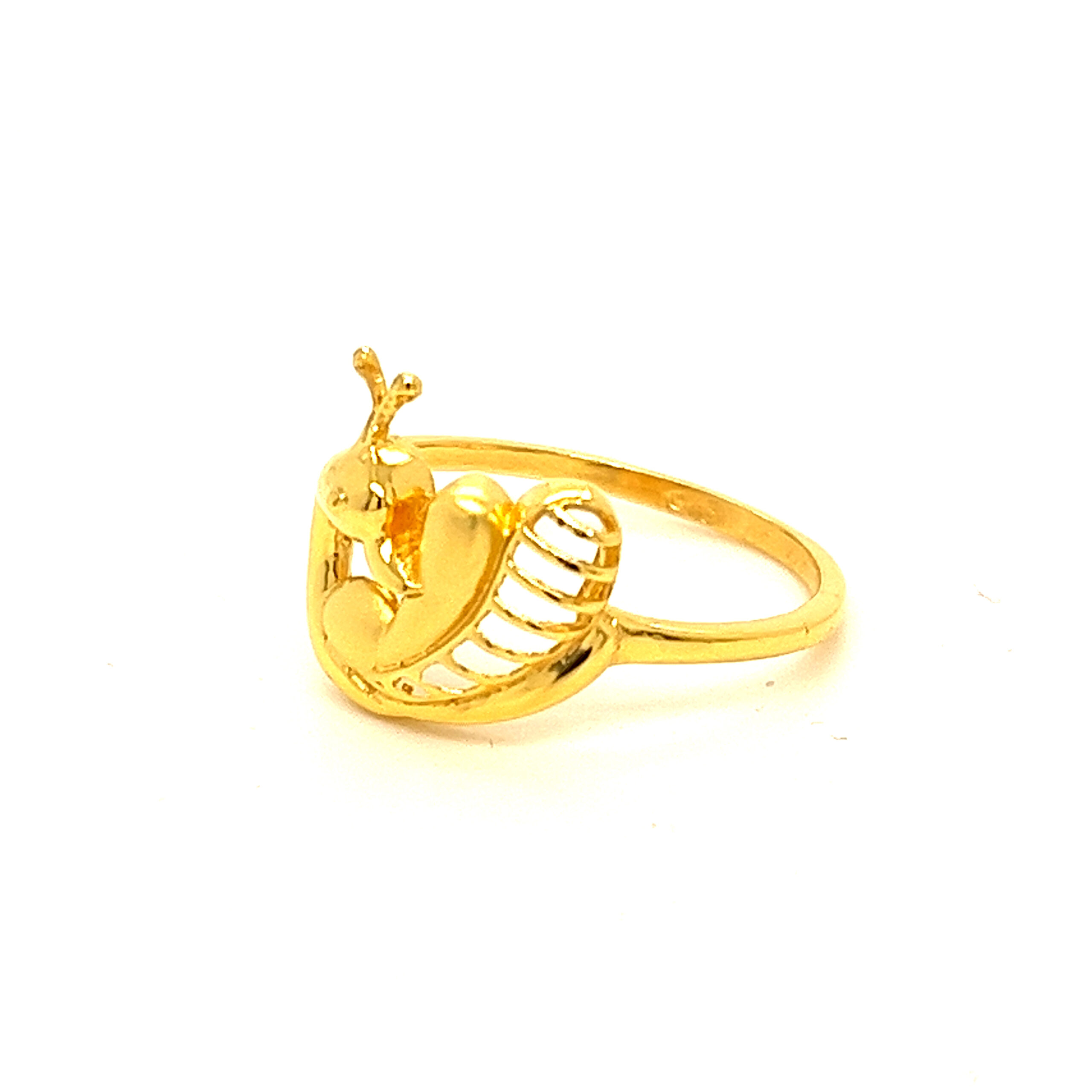 22k Gold Plain Peacock Ring - Image 2