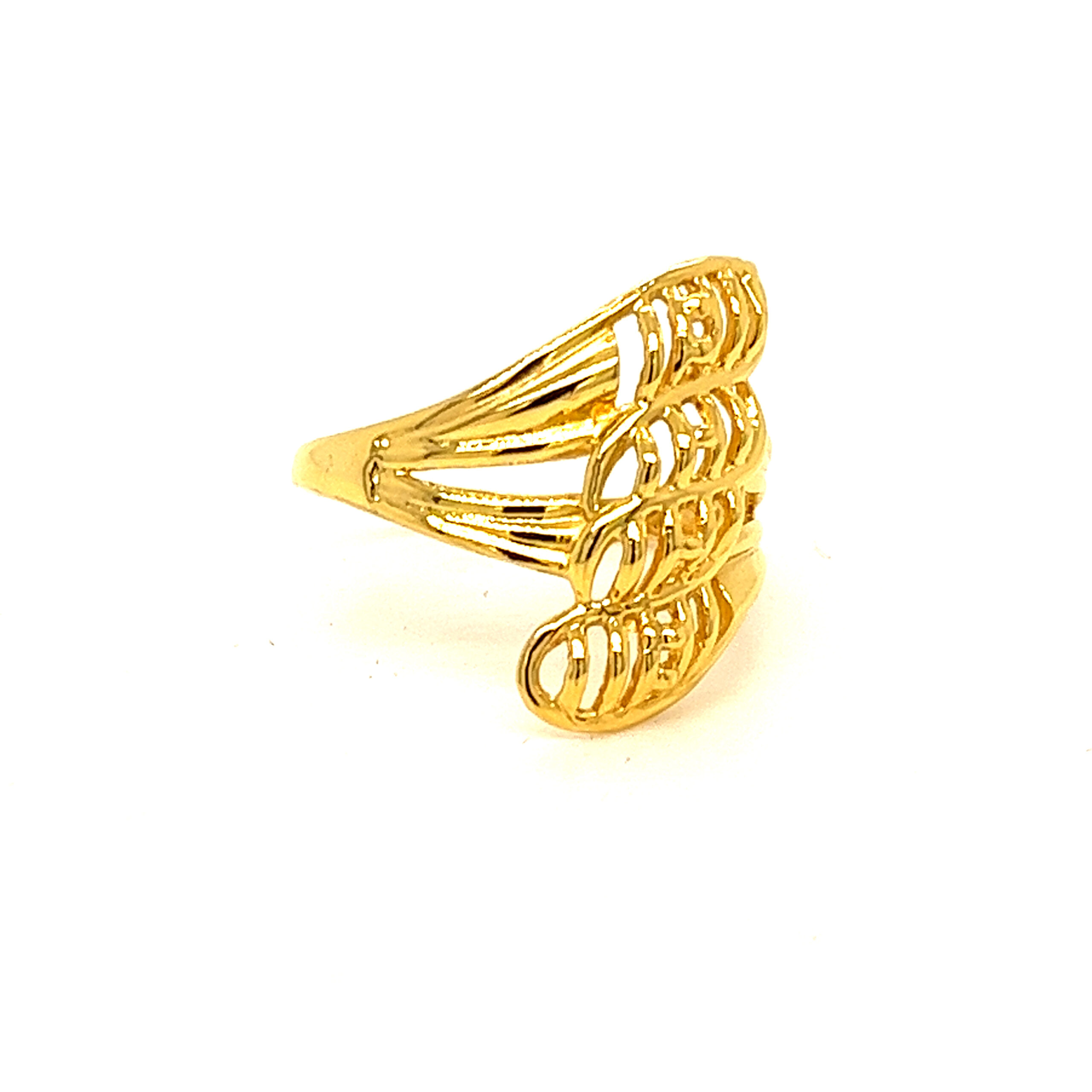 22k Gold Plain Plexus Play Ring
