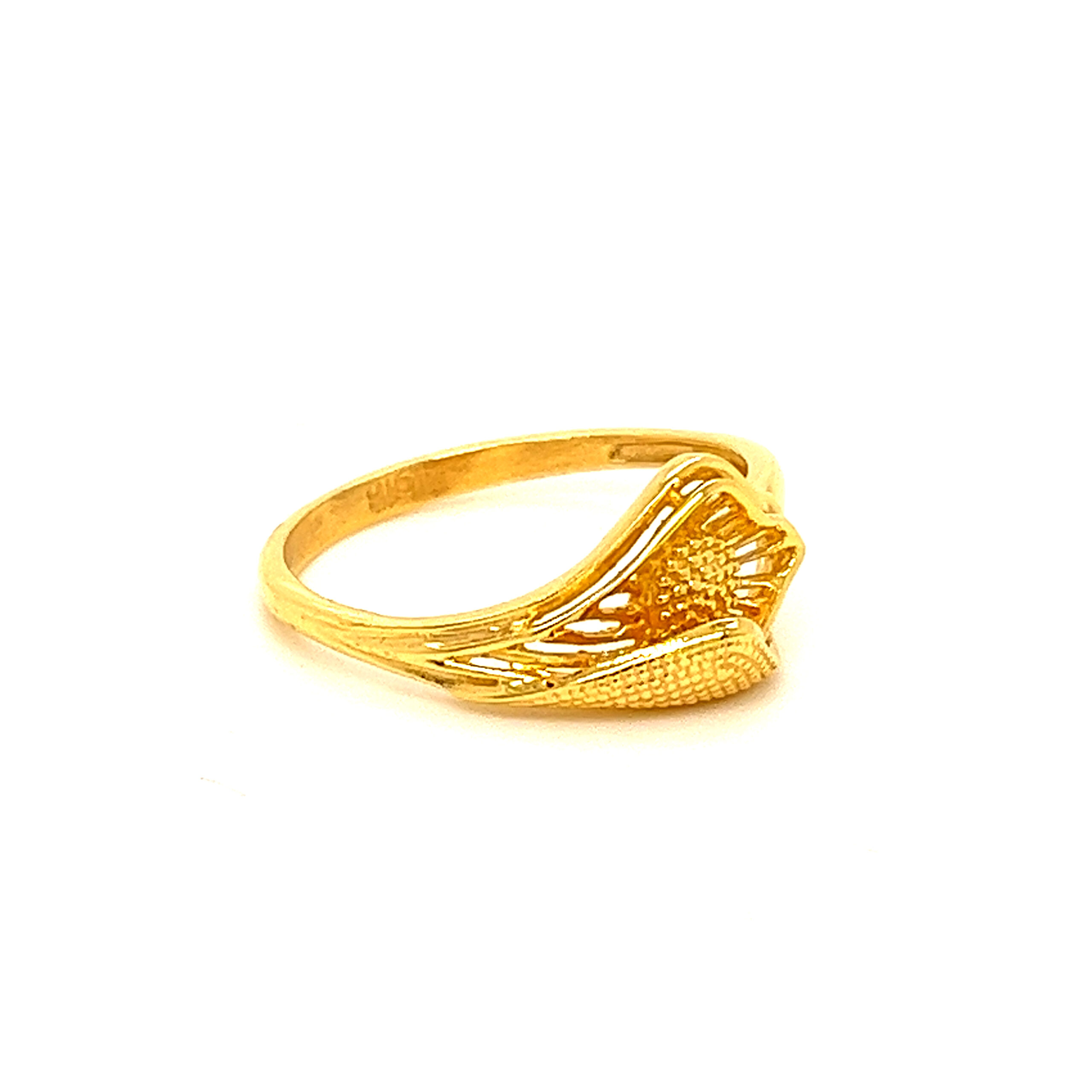 22k Gold Plain Arty Accents Ring - Image 2