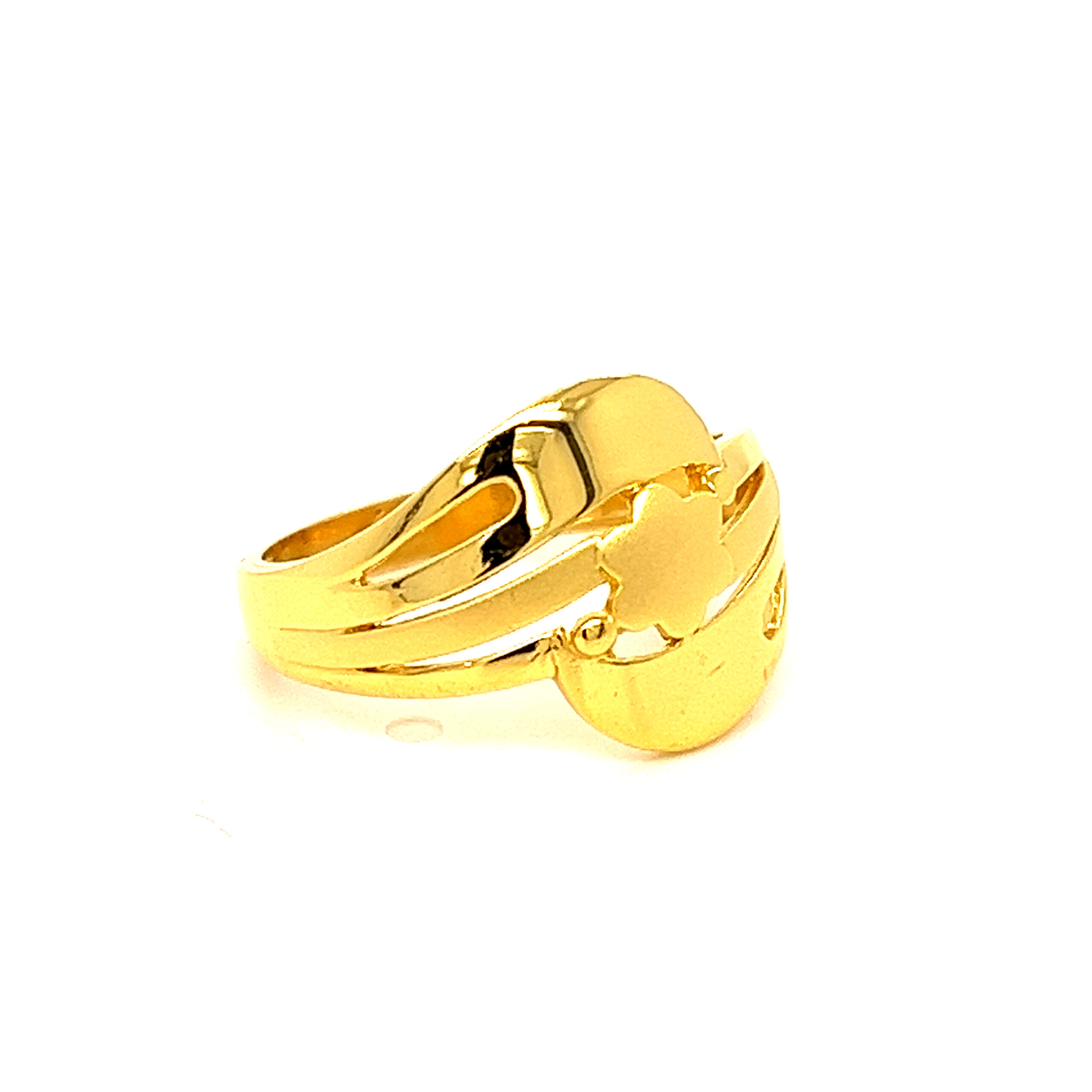 22k Gold Plain Flare Up Ring