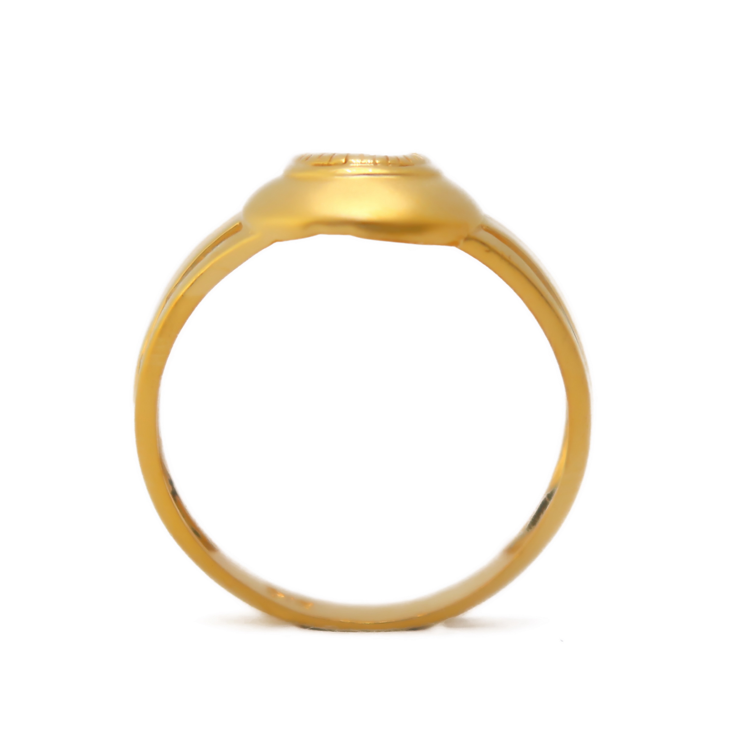 22K Gold Plain Horse Shoe Ring - Image 3