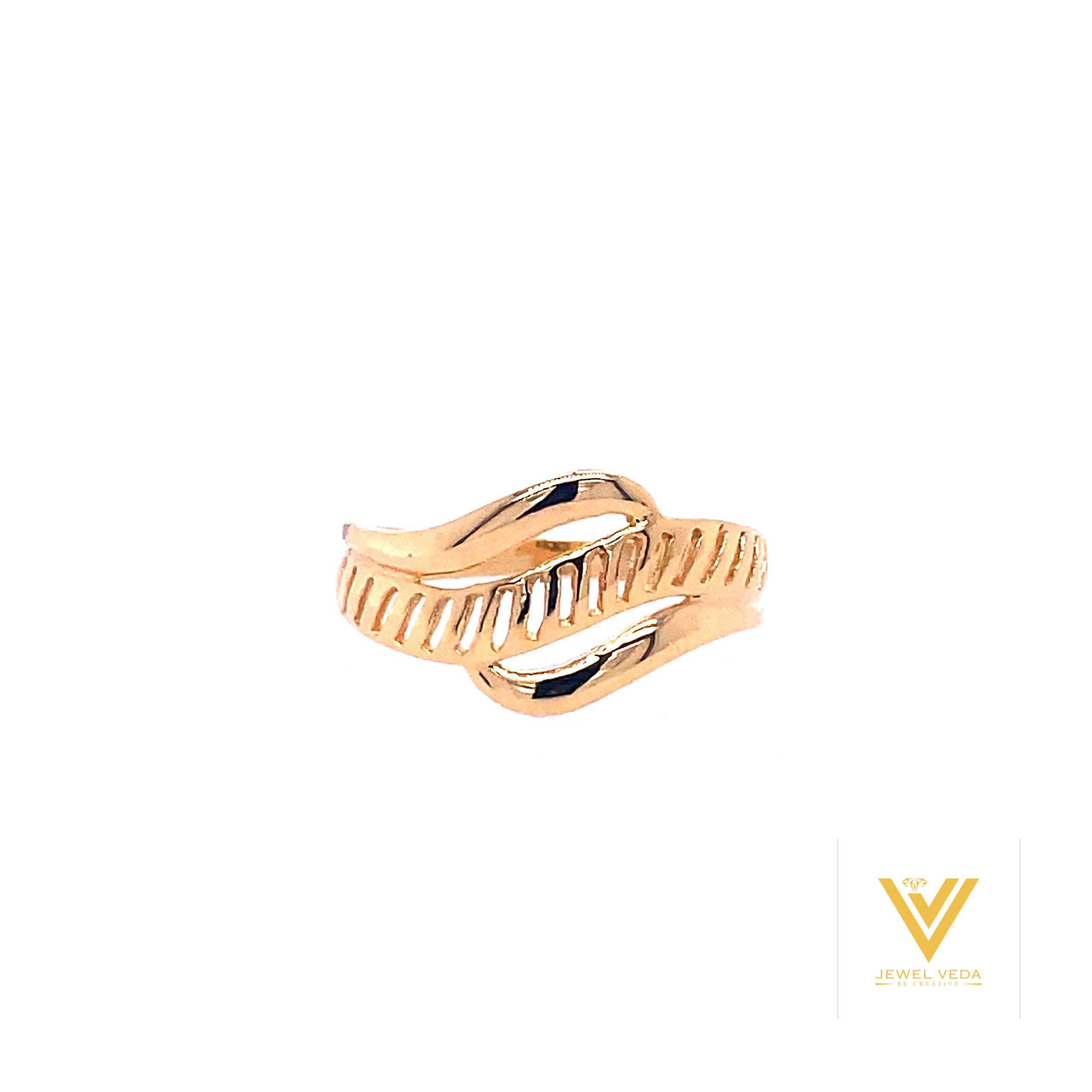 22k Gold Plain Ladder Ring - Image 3