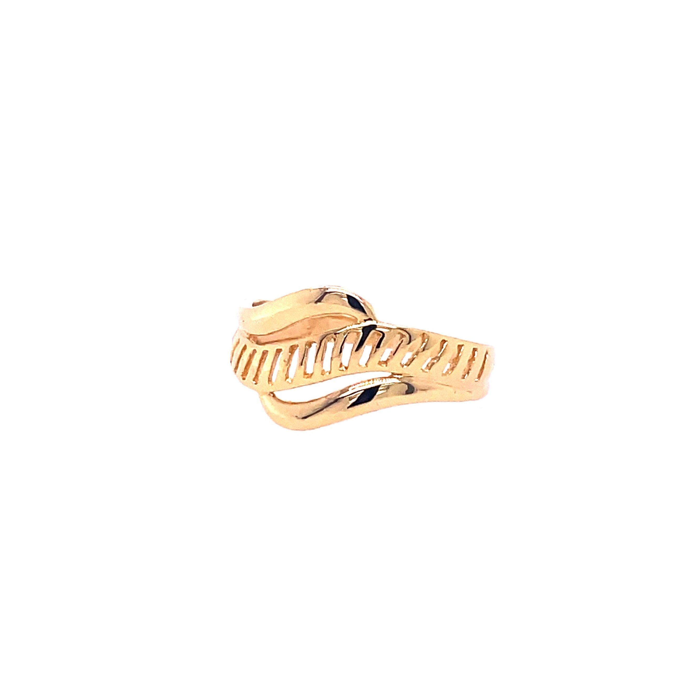 22k Gold Plain Ladder Ring - Image 2