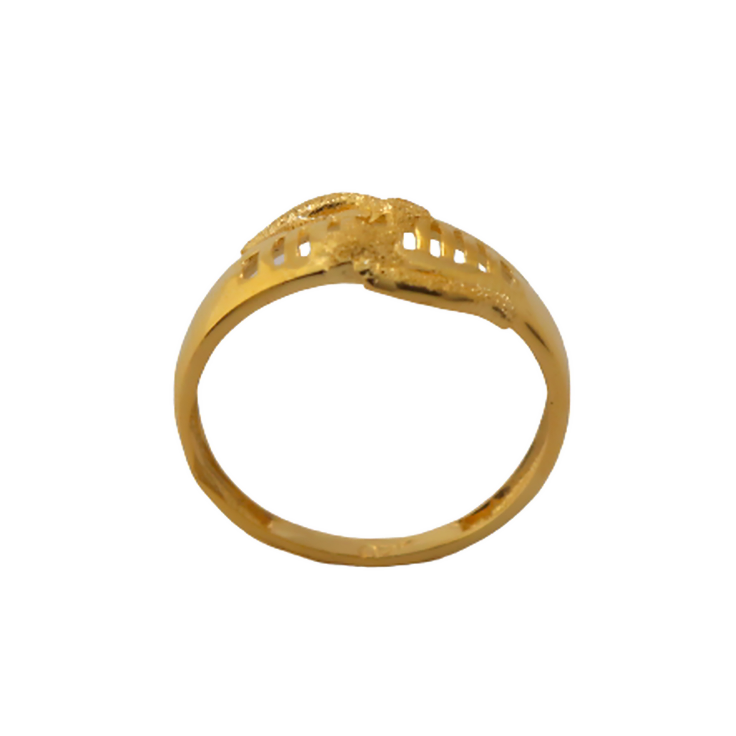22k Gold Plain Ladder Ring