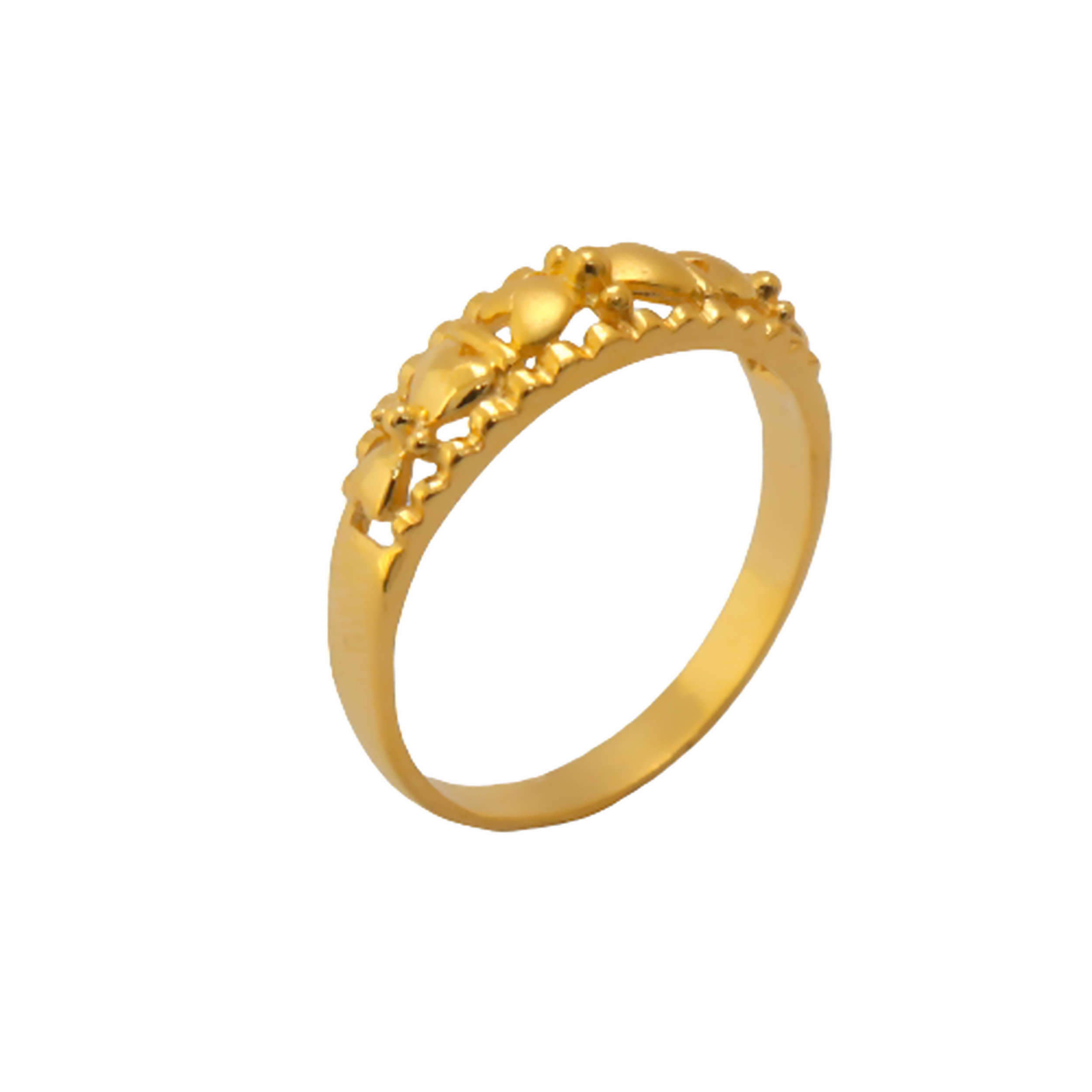 22k Gold Plain Ellectric Ring