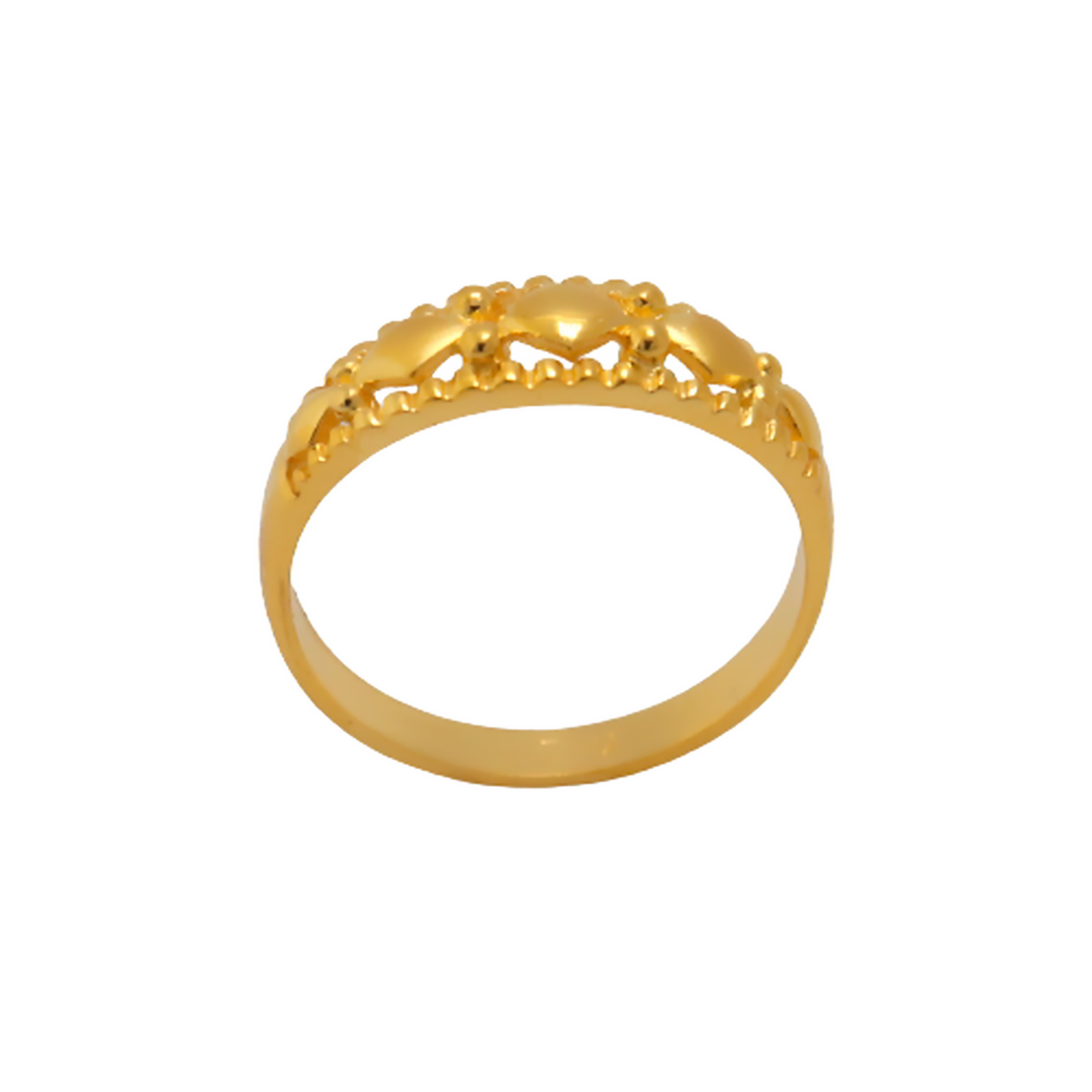 22k Gold Plain Bar Code Ring - Image 4