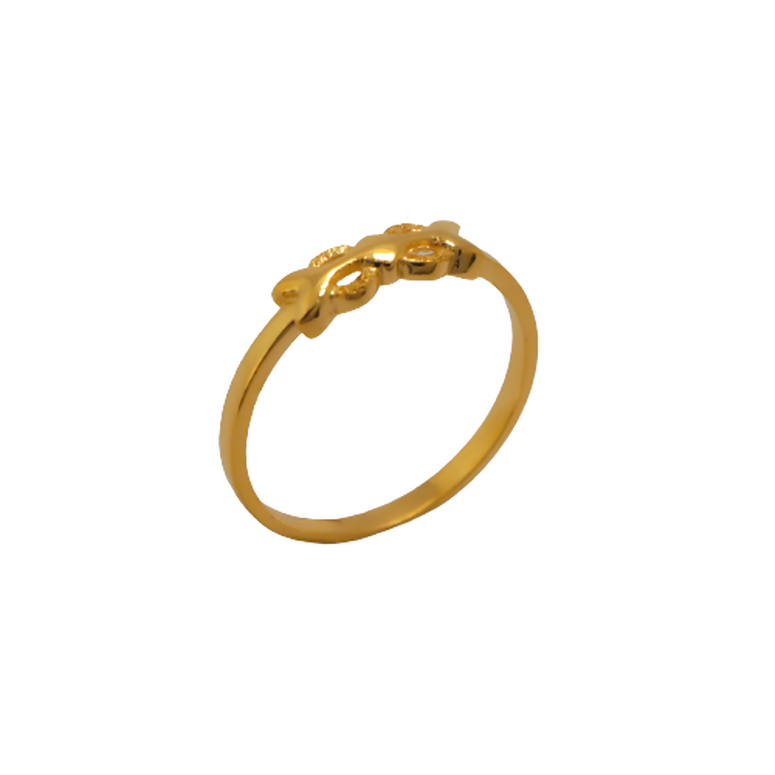22k Gold Plain Dazzle Ring