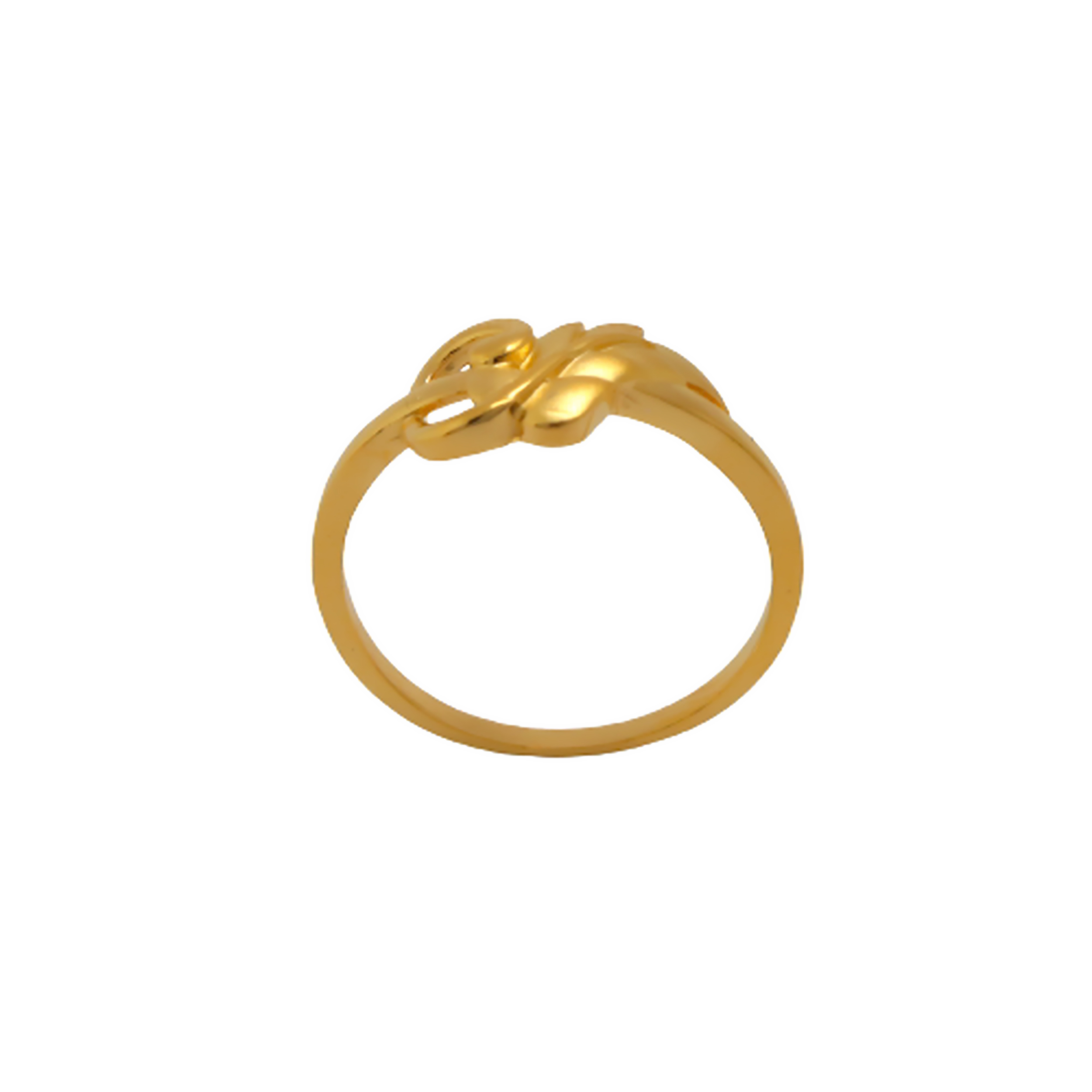22k Gold Plain Shimmer Ring - Image 3
