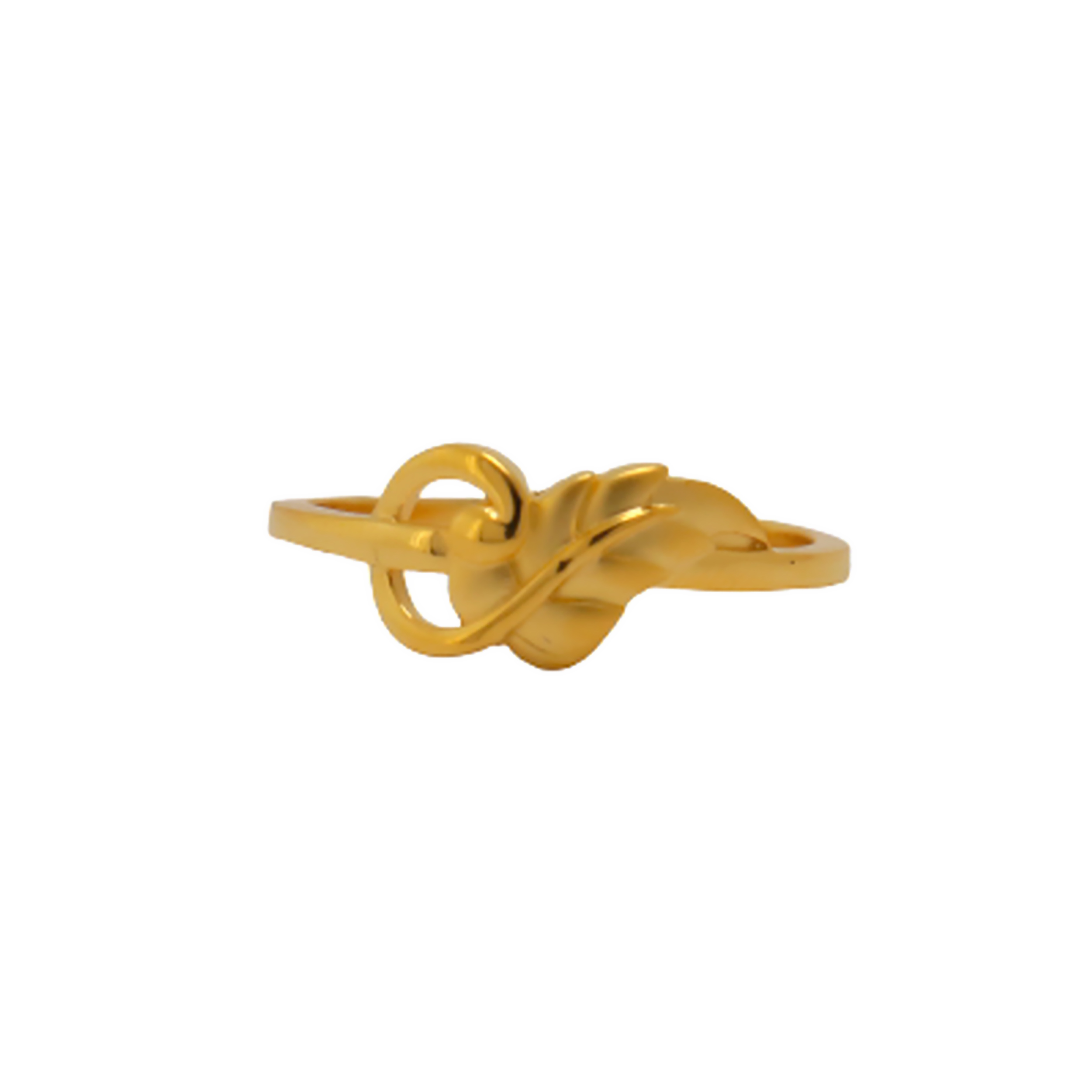 22k Gold Plain Shimmer Ring - Image 2