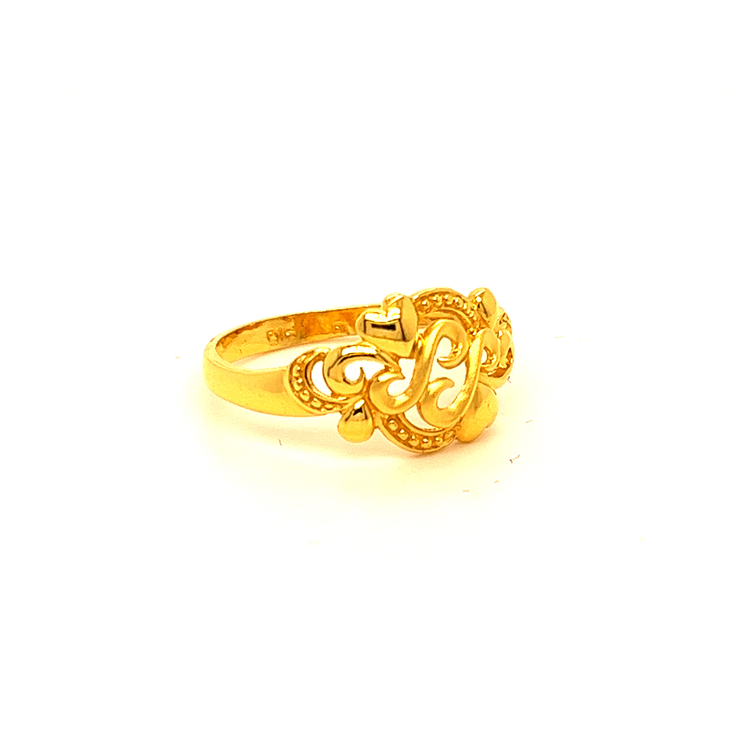 22k Gold Plain Golden Glow Ring - Image 2
