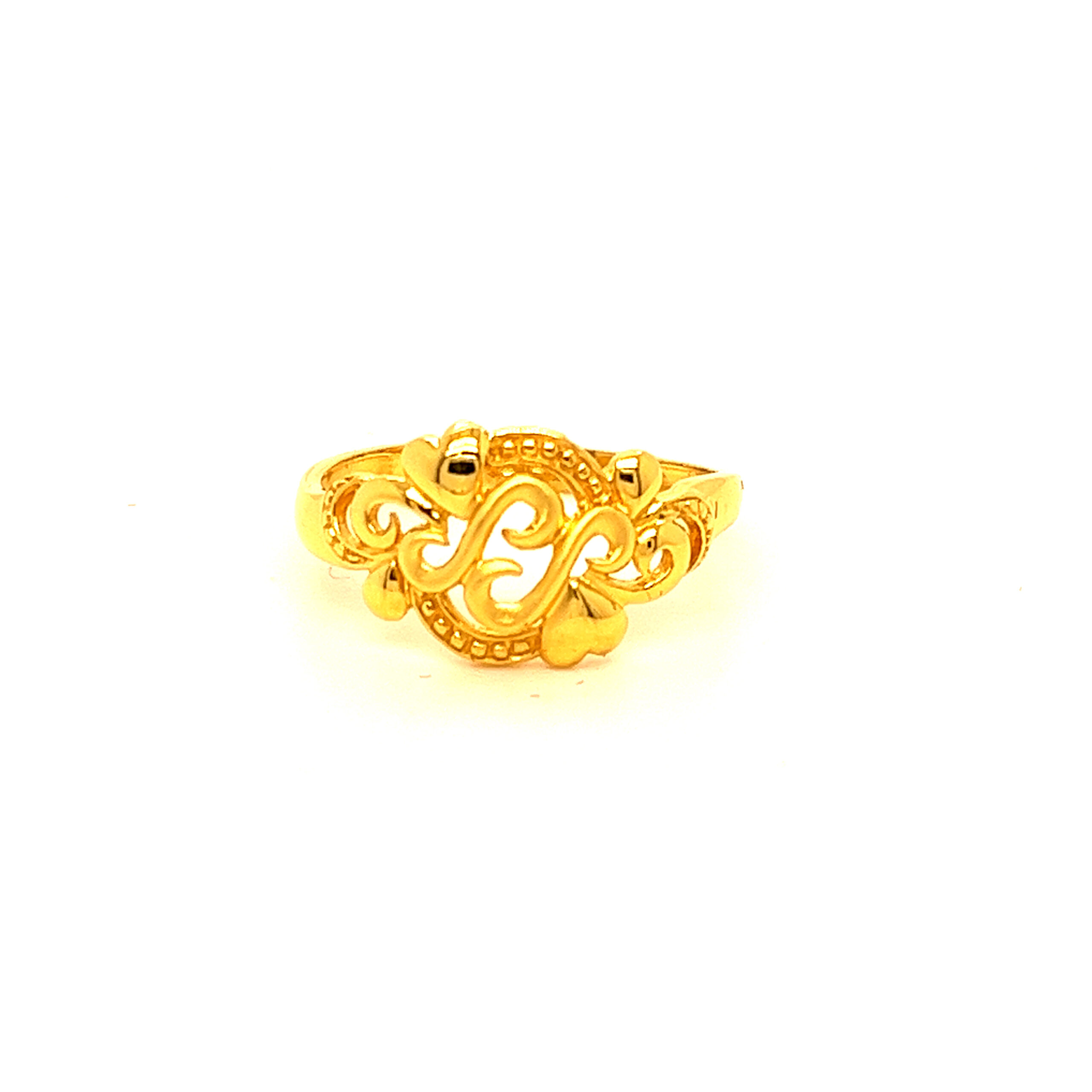 22k Gold Plain Golden Glow Ring