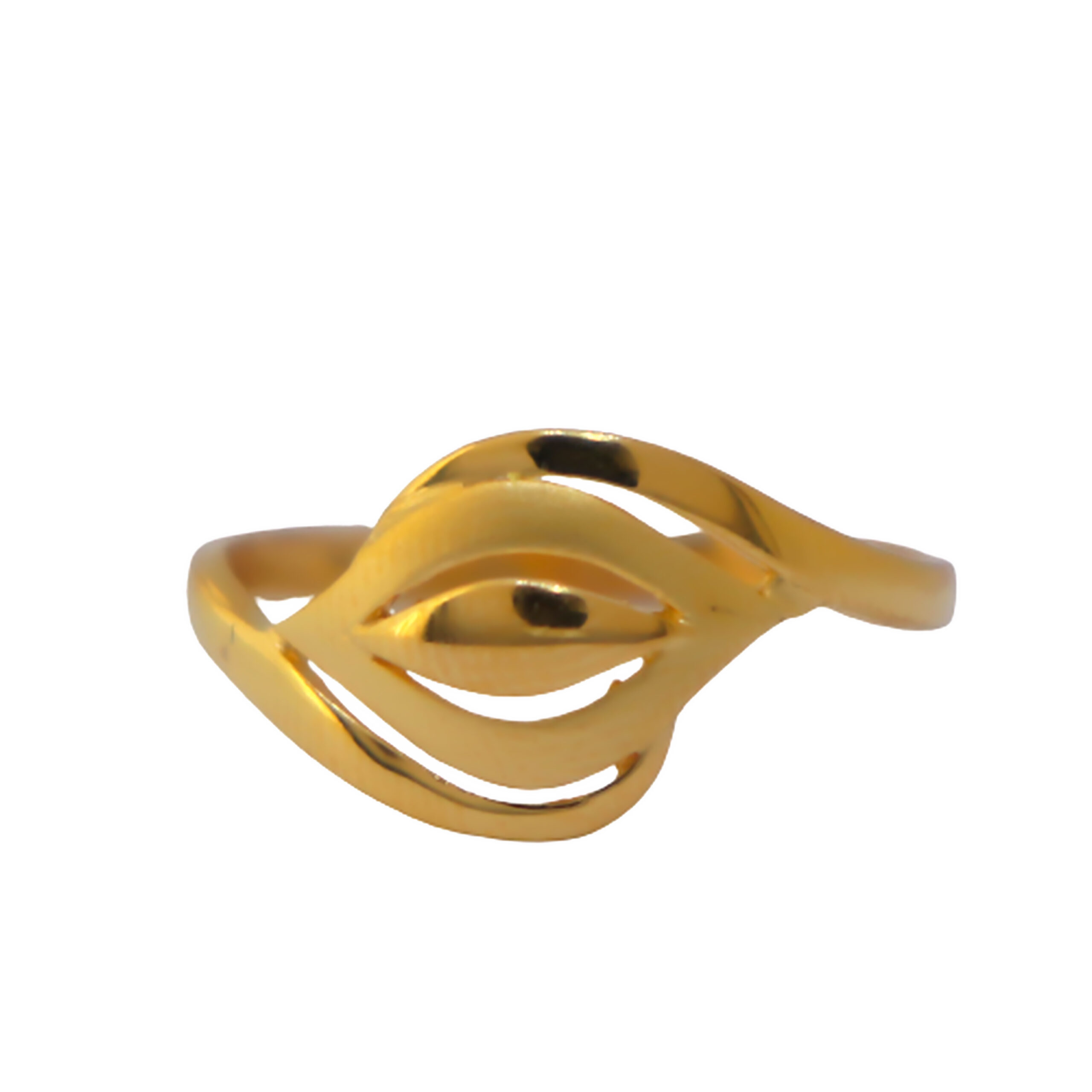 22k Gold Plain Evergreen Ring - Image 4