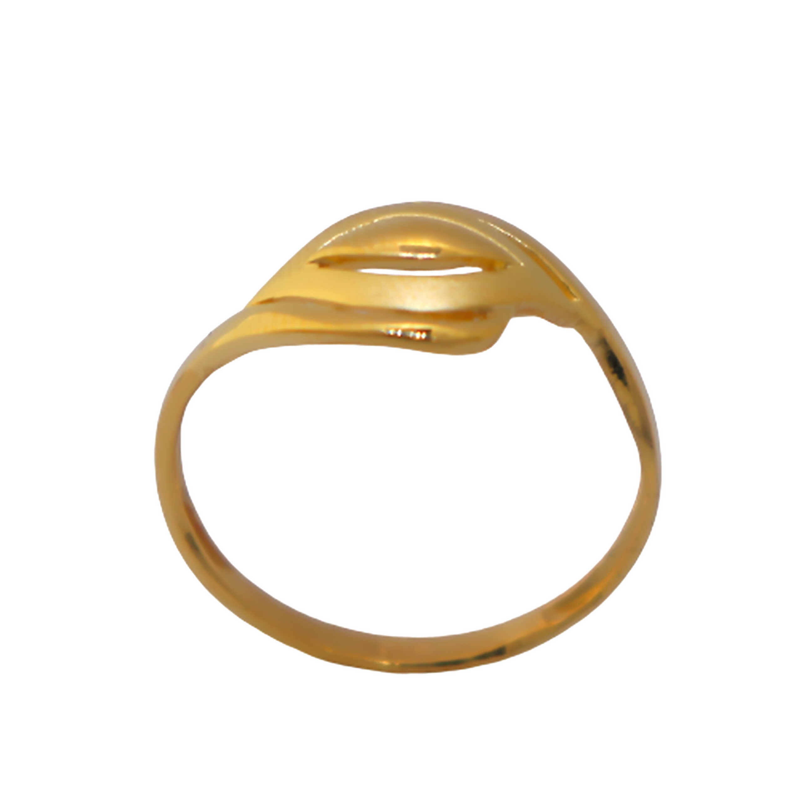 22k Gold Plain Evergreen Ring - Image 3