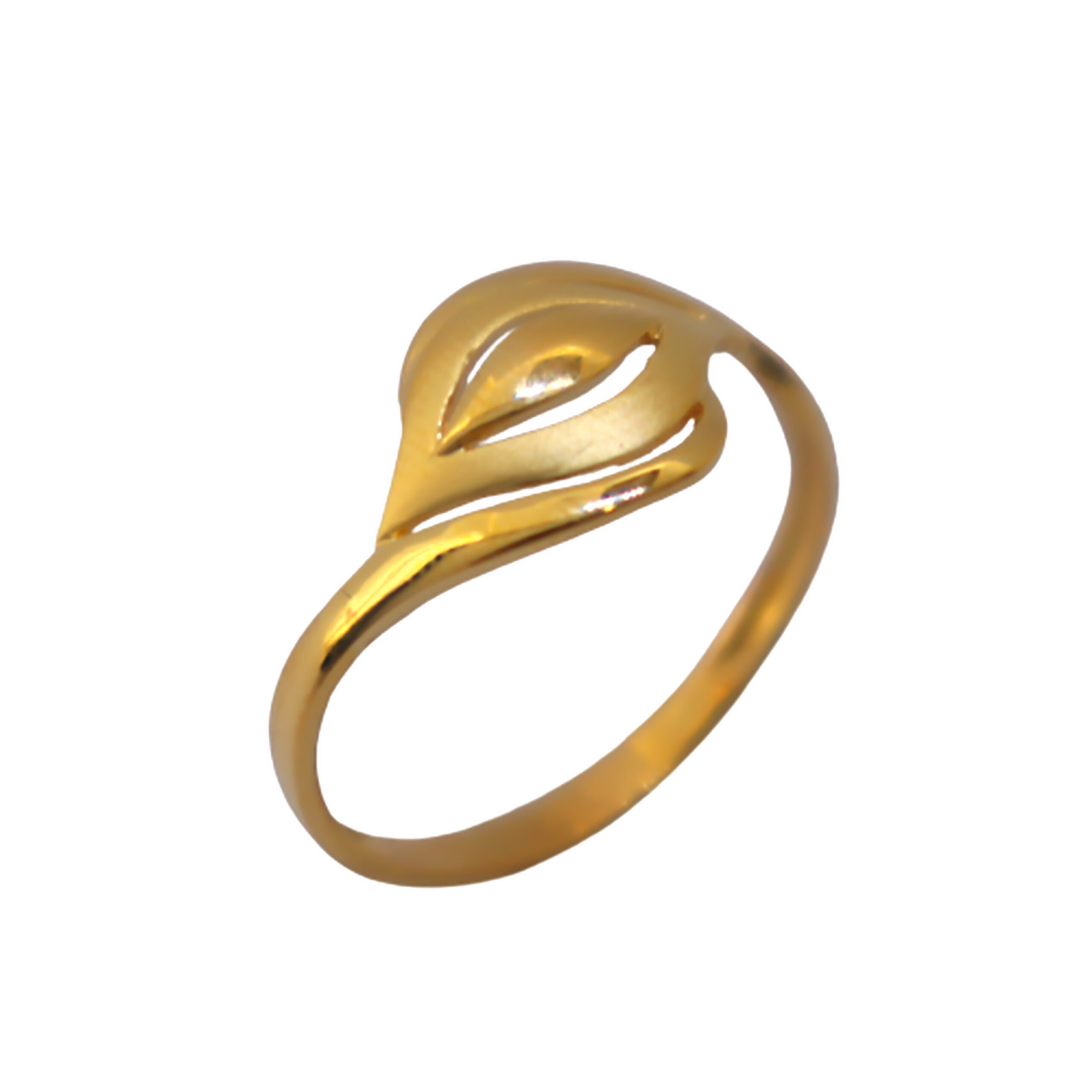 22k Gold Plain Evergreen Ring