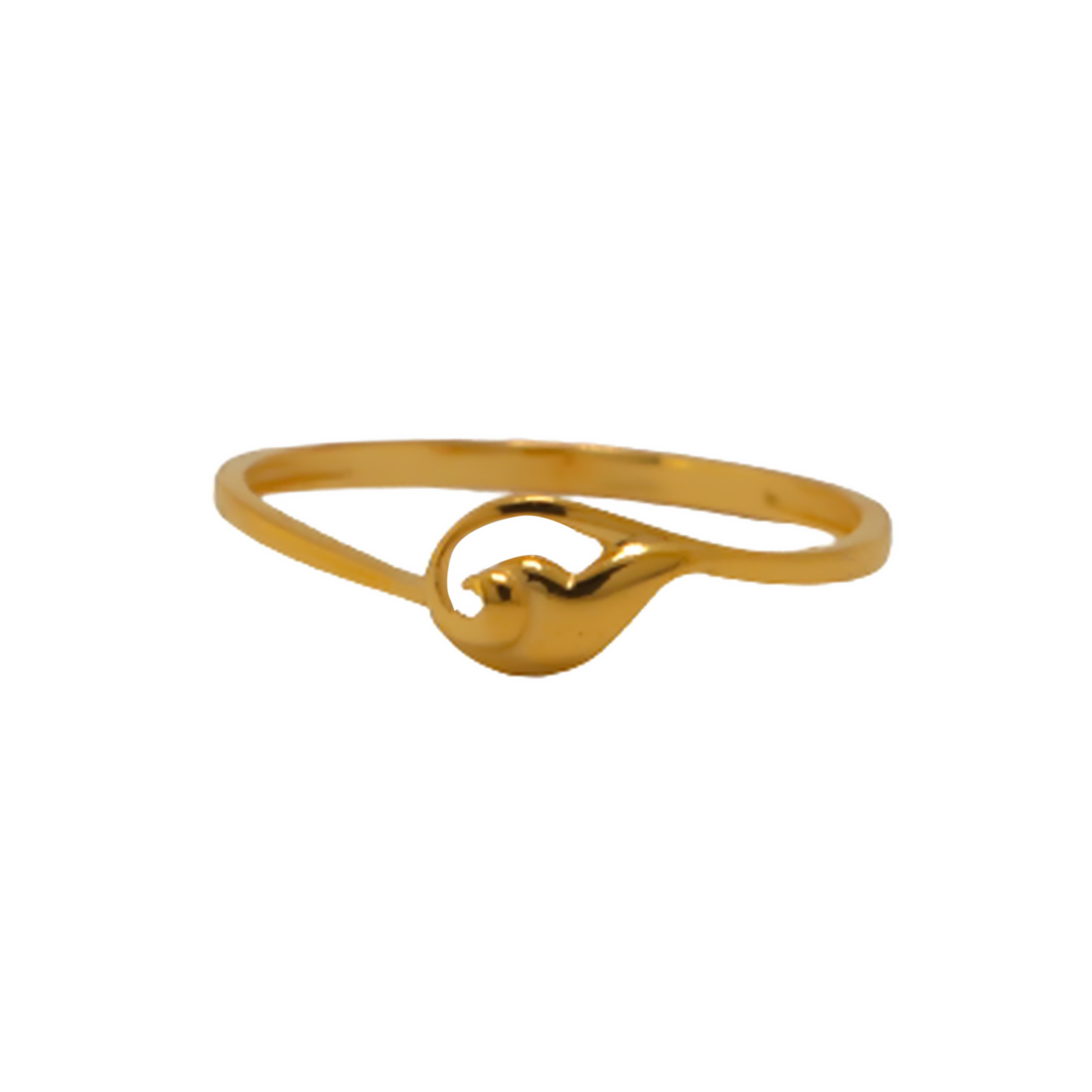 22k Gold Plain Simple Ring - Image 2
