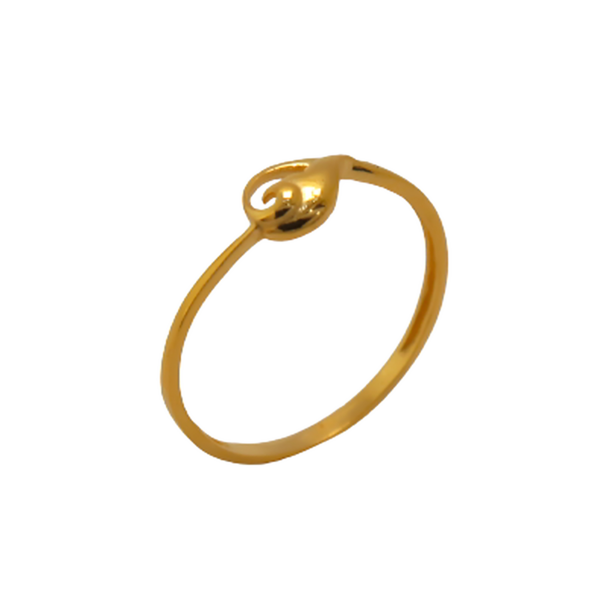 22k Gold Plain Simple Ring