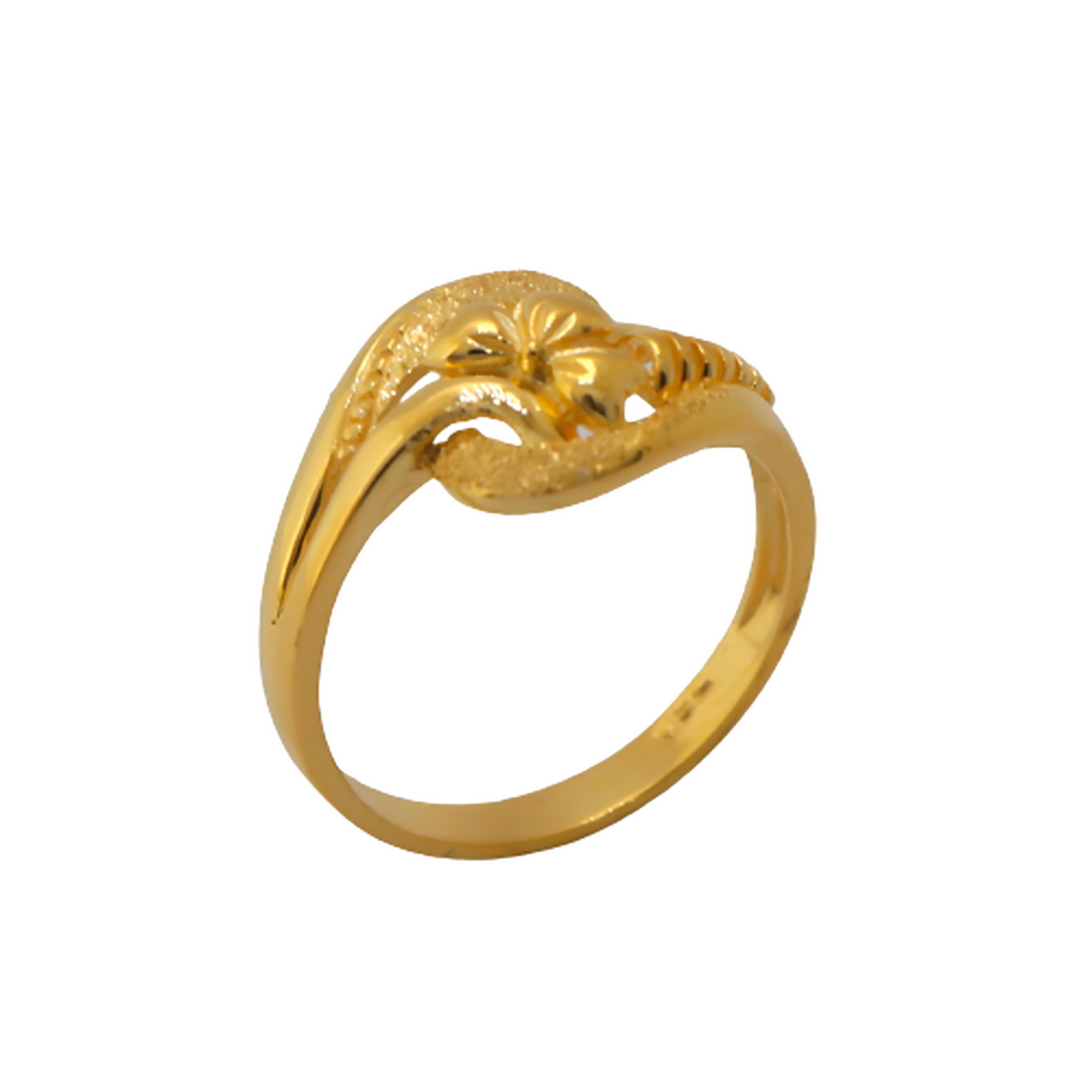 22k Golden Flower Plain Ring
