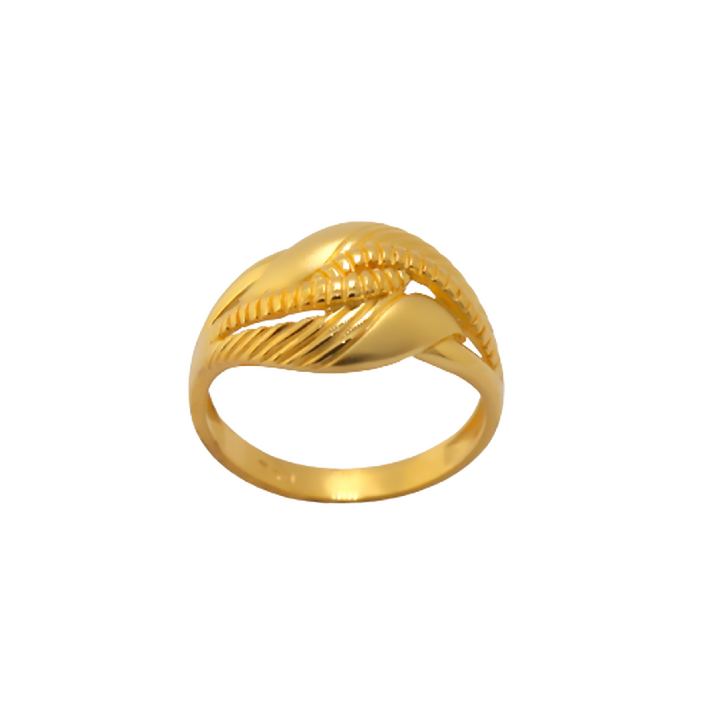22k Gold Plain Fresh Bloom Ring - Image 2