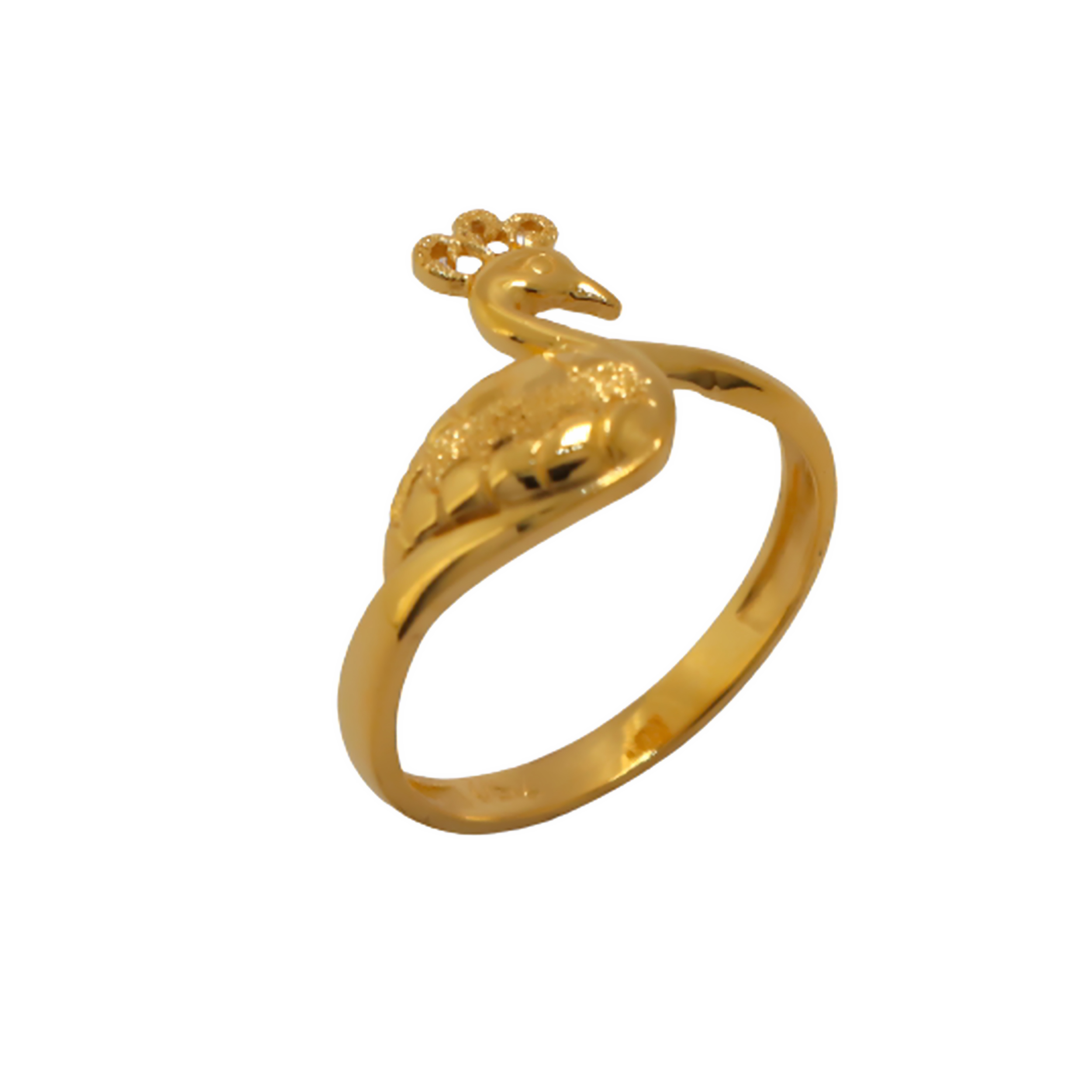 22k Gold Plain Peacock Ring