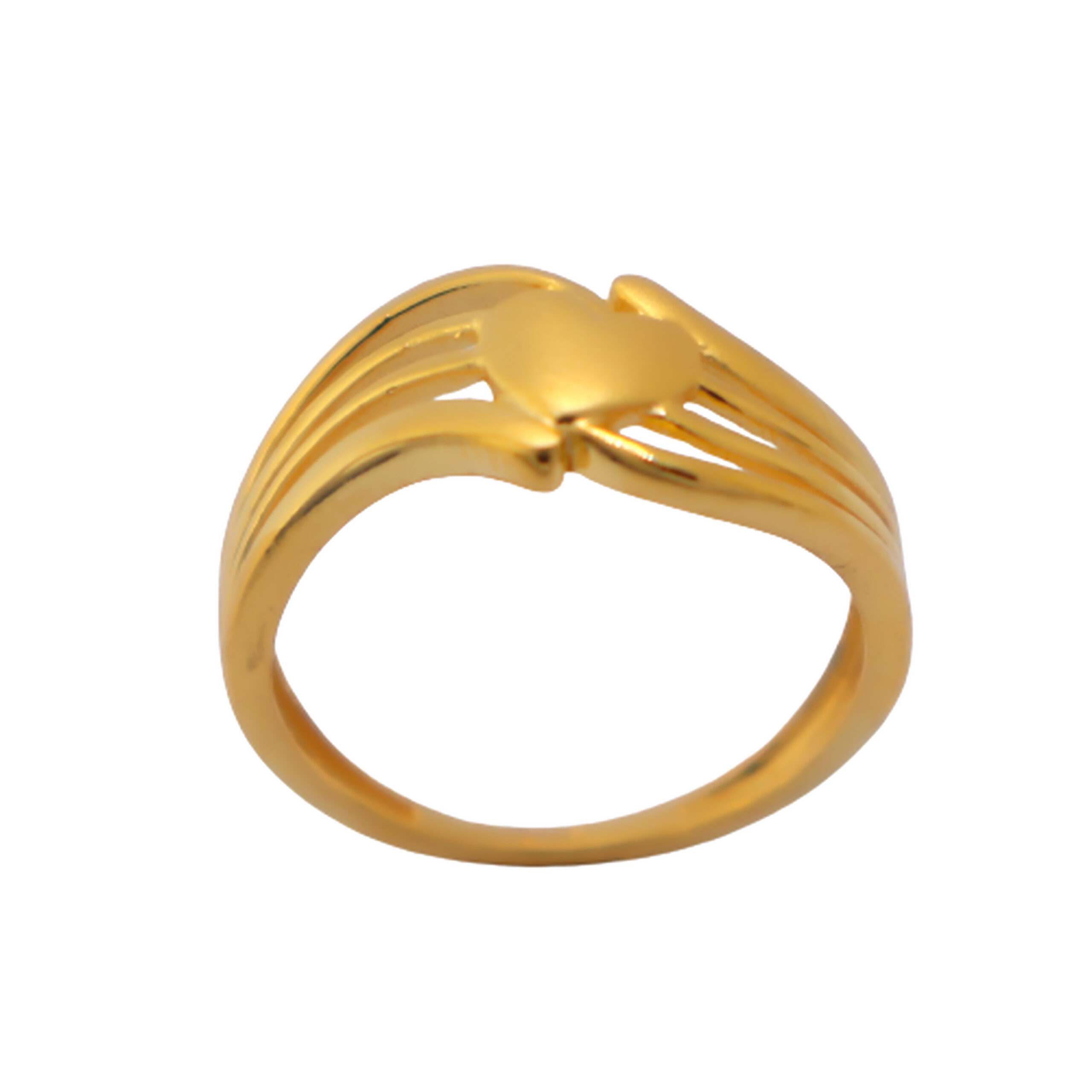 22k Gold Plain Valentine Love Ring - Image 4