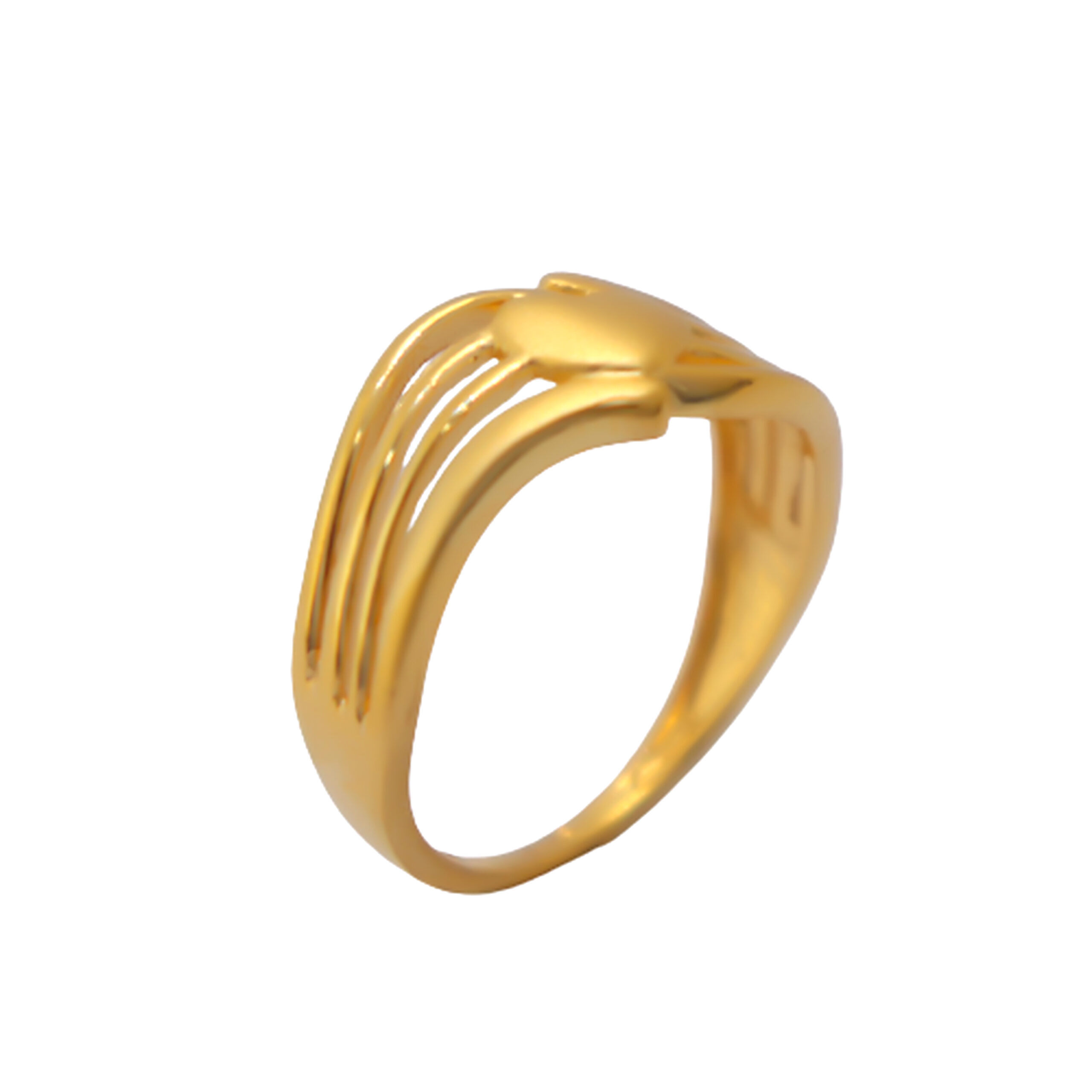 22k Gold Plain Valentine Love Ring - Image 3