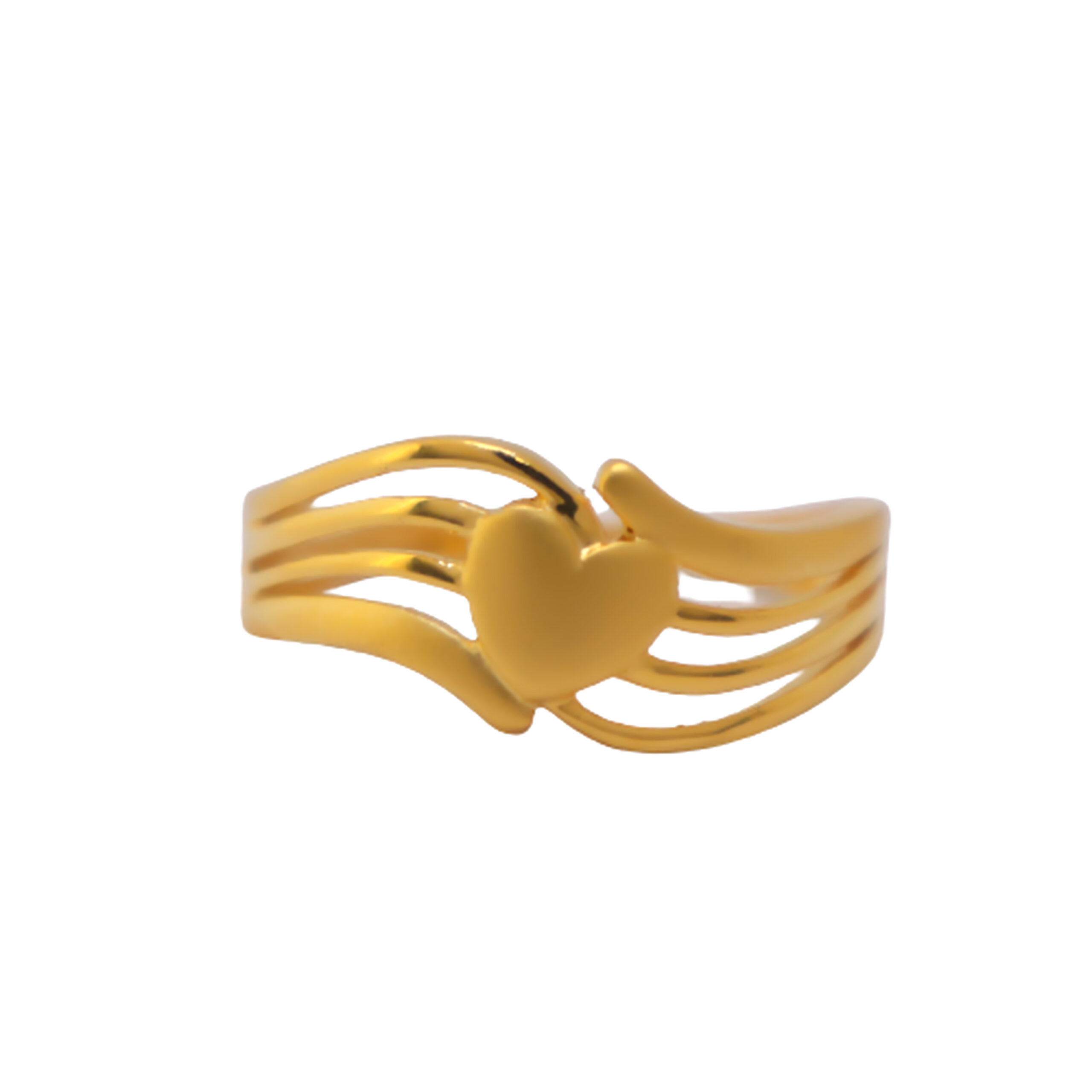 22k Gold Plain Valentine Love Ring
