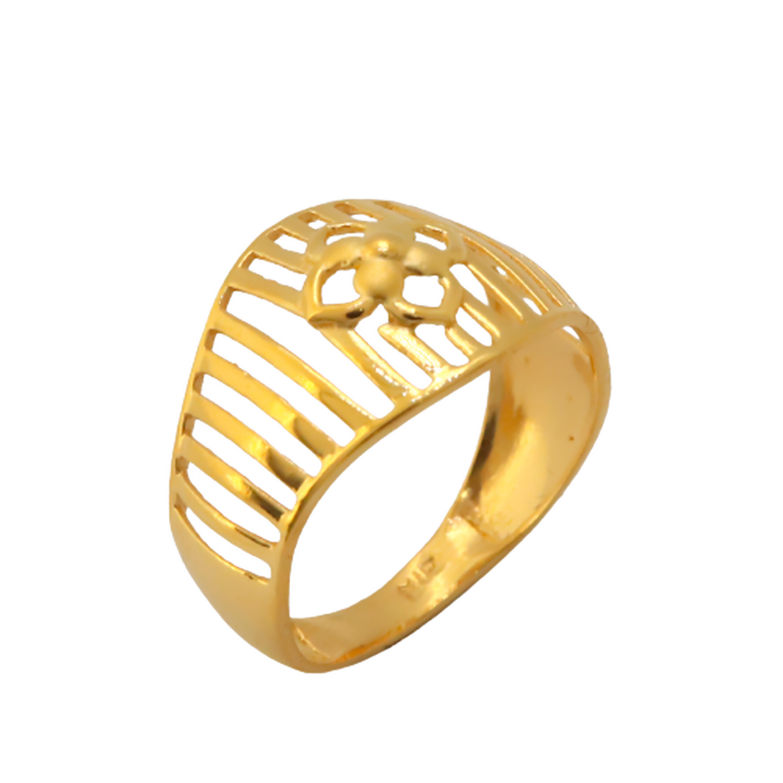 22k Gold Plain Net Twirl Ring