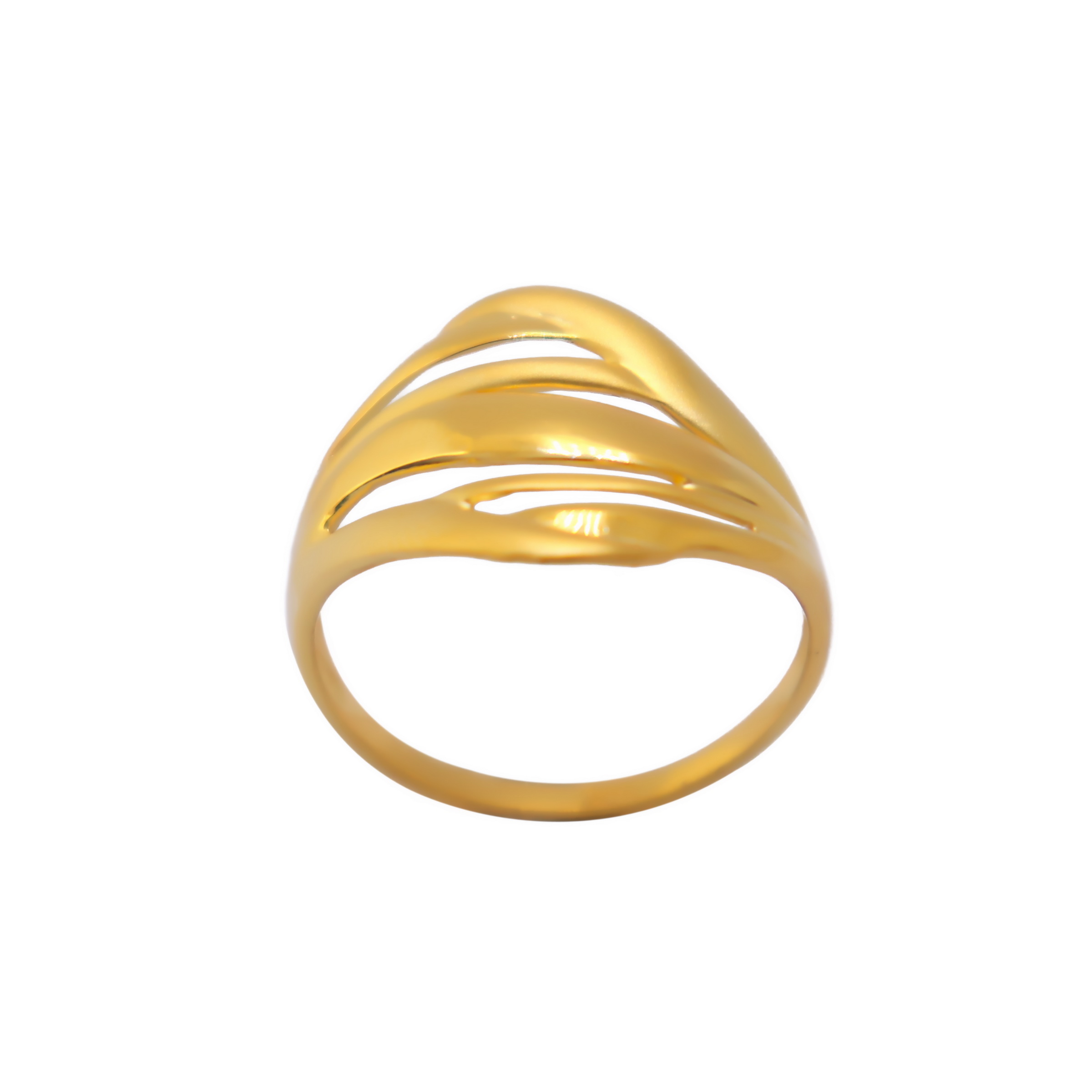 22k Gold Plain Dazzle Ring