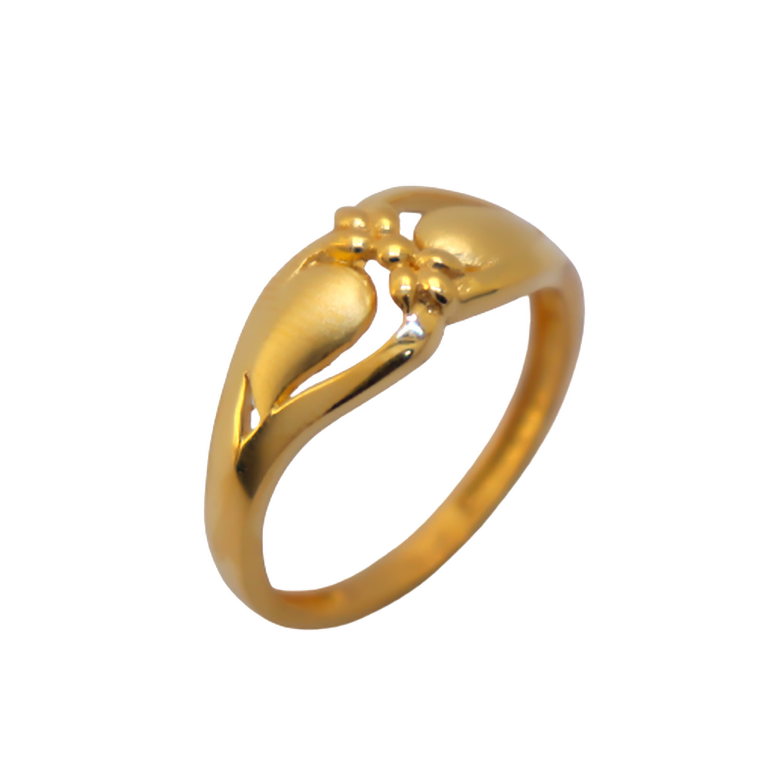 22k Gold Plain Shiny Ring