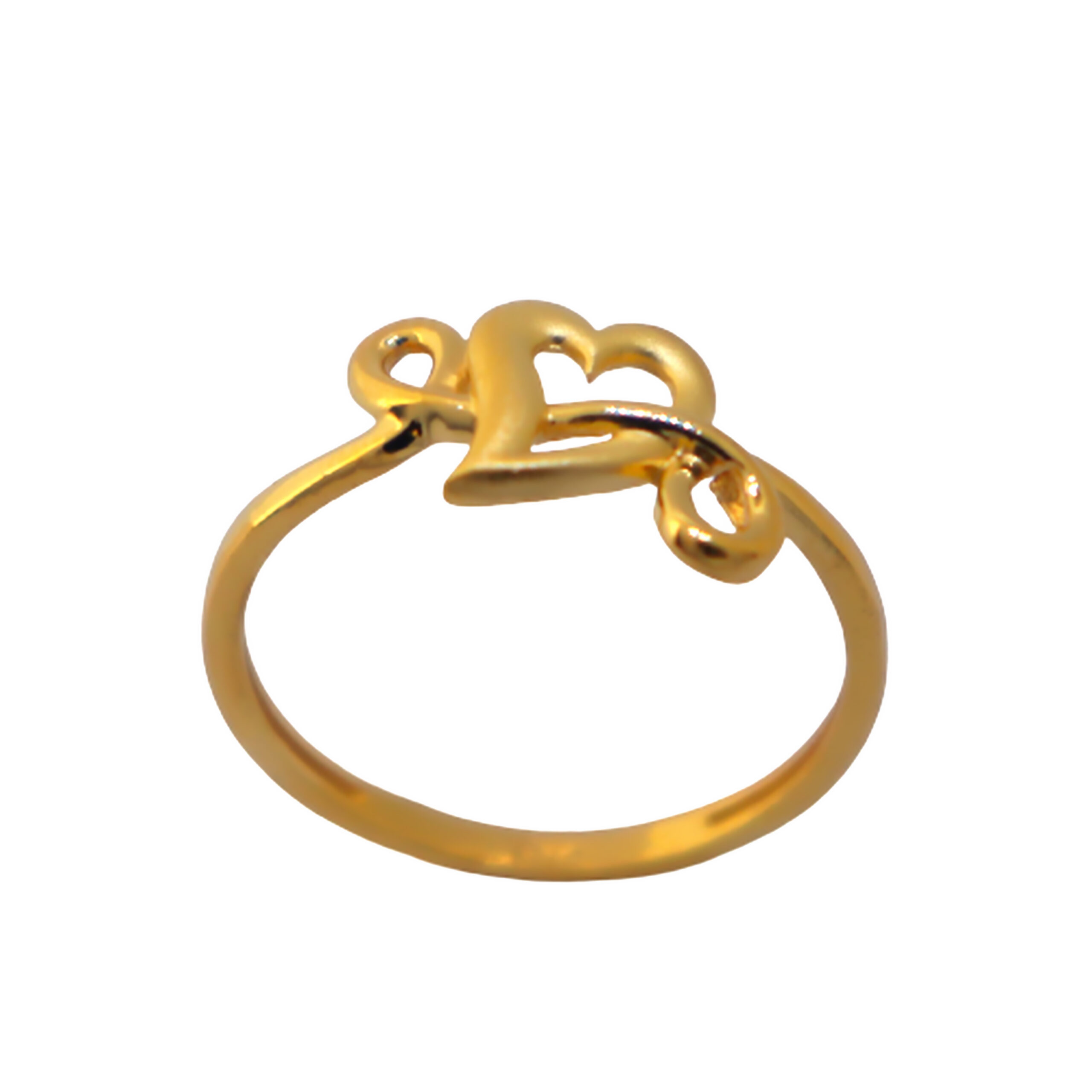 22k Gold Plain Love n Heart Ring - Image 3