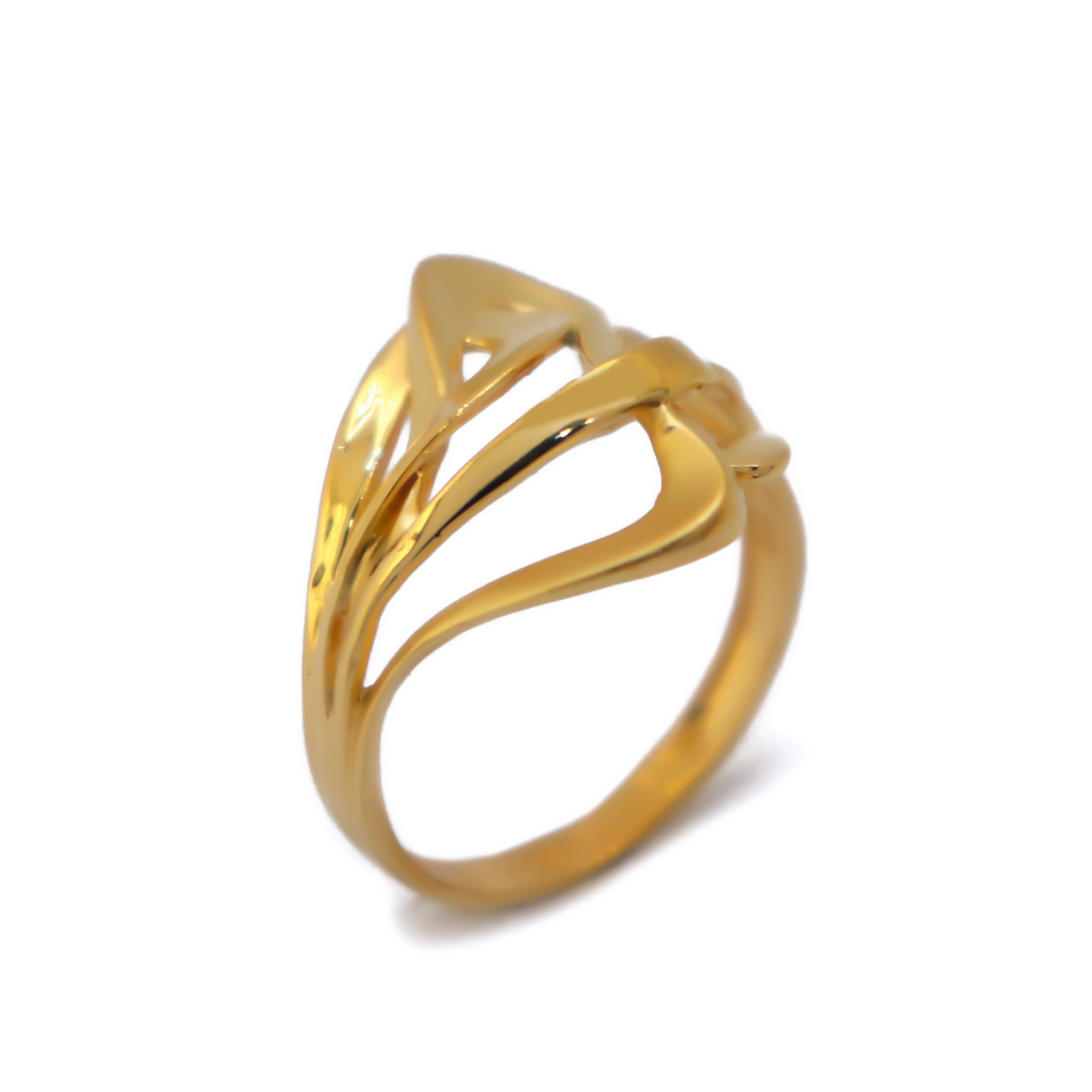 22k Gold Plain Stylish Ring