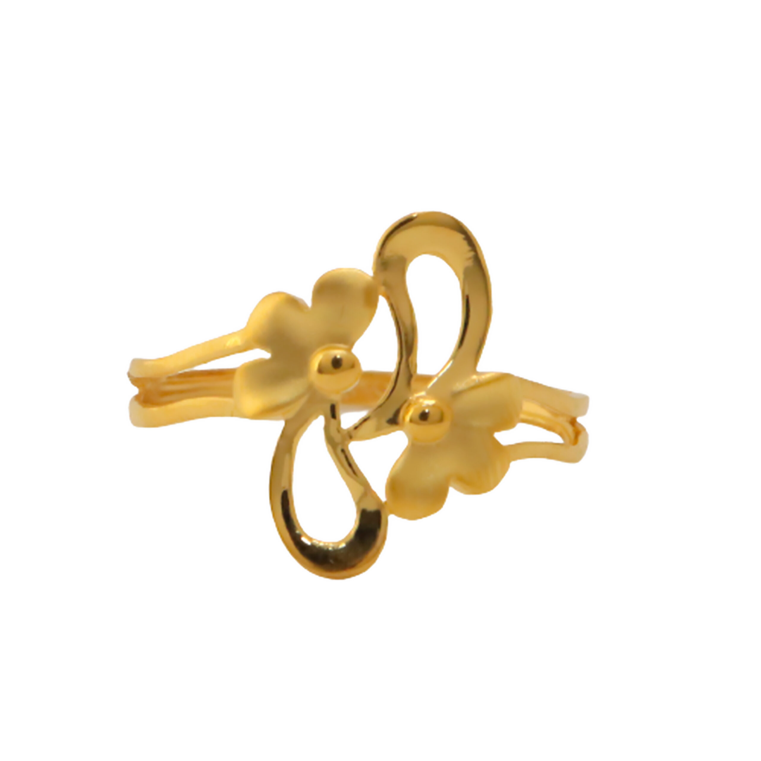 22k Gold Plain Floret Ring - Image 3
