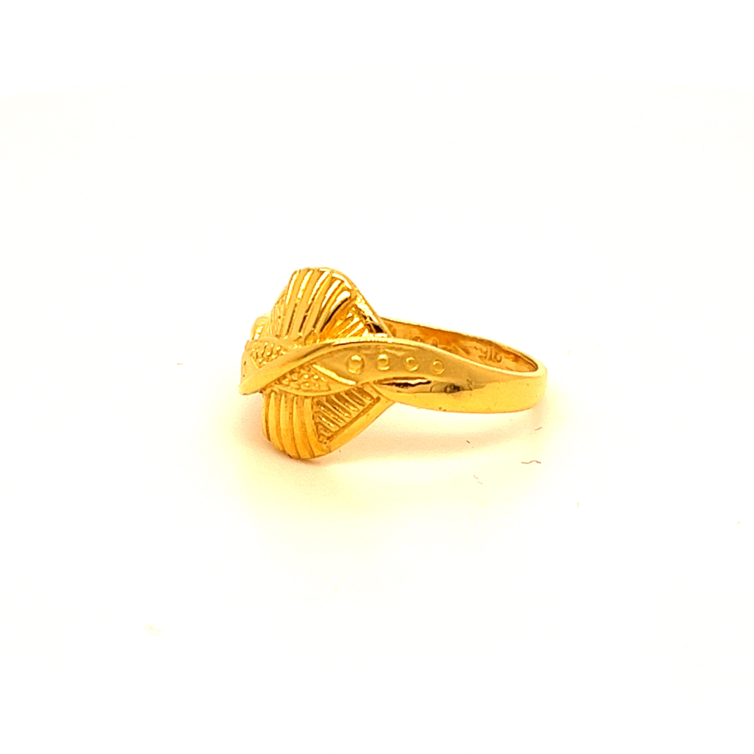 22k Gold Plain Shiny Ring - Image 3
