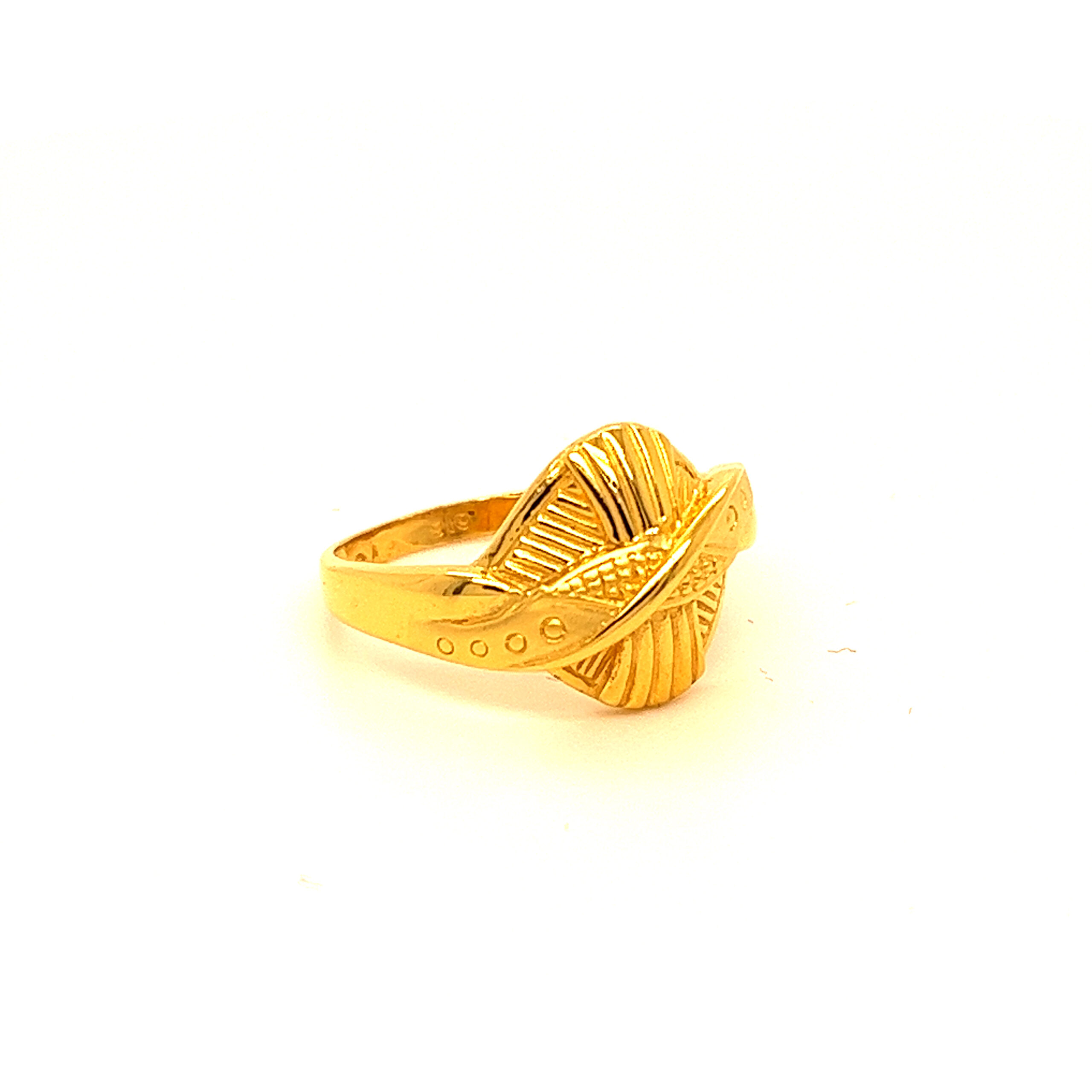 22k Gold Plain Shiny Ring - Image 2