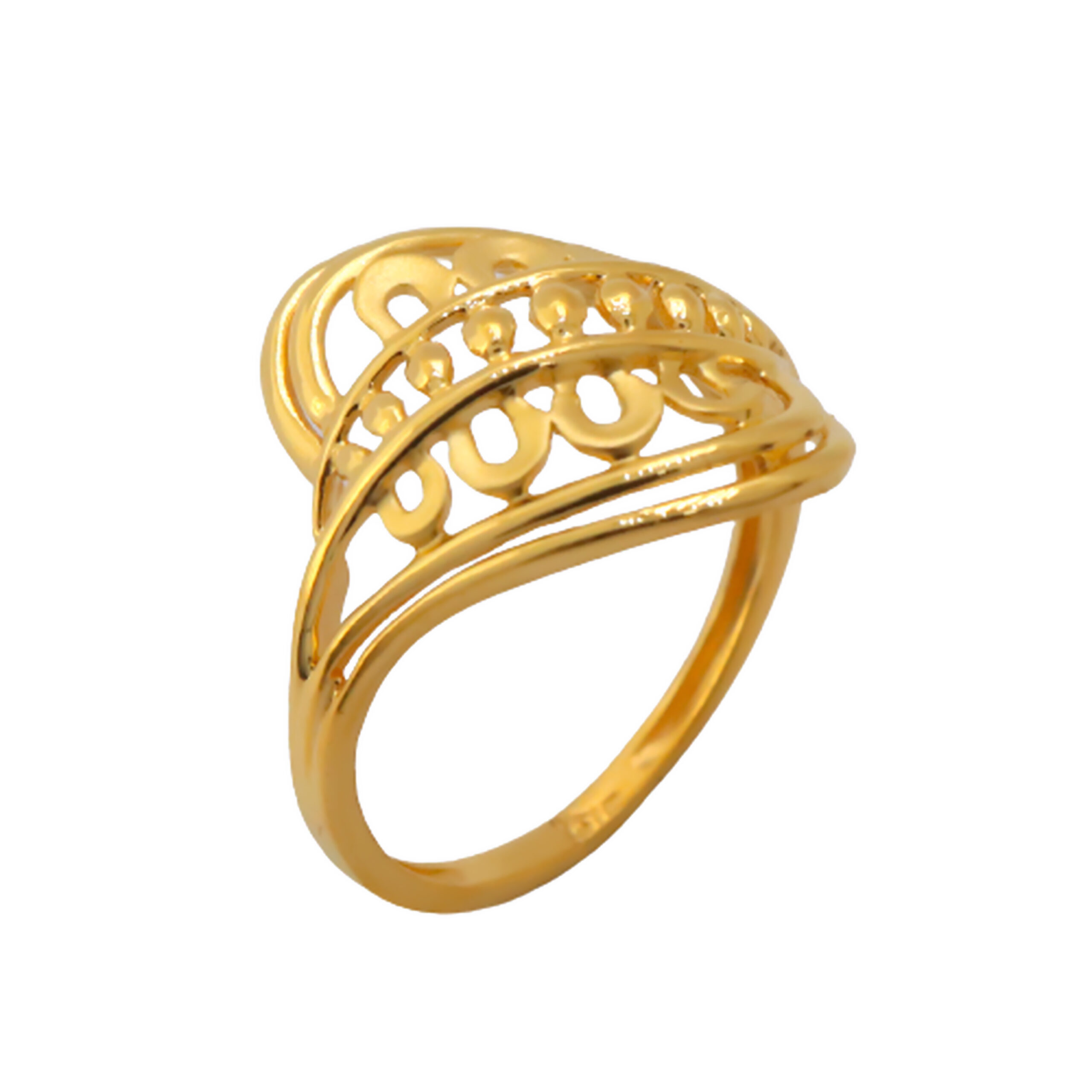 22k Gold Plain Abstract Ring