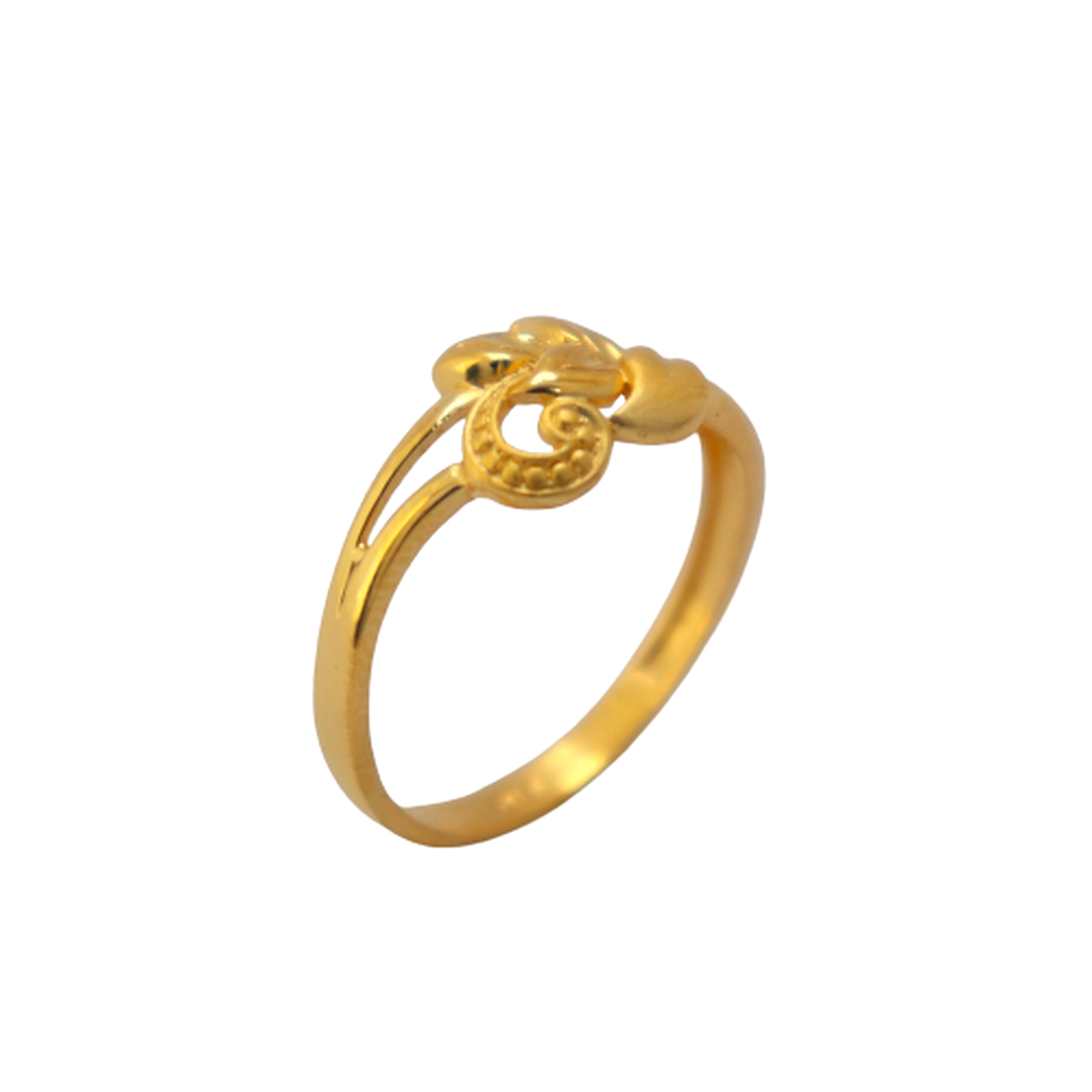 22k Gold Plain Petals Ring