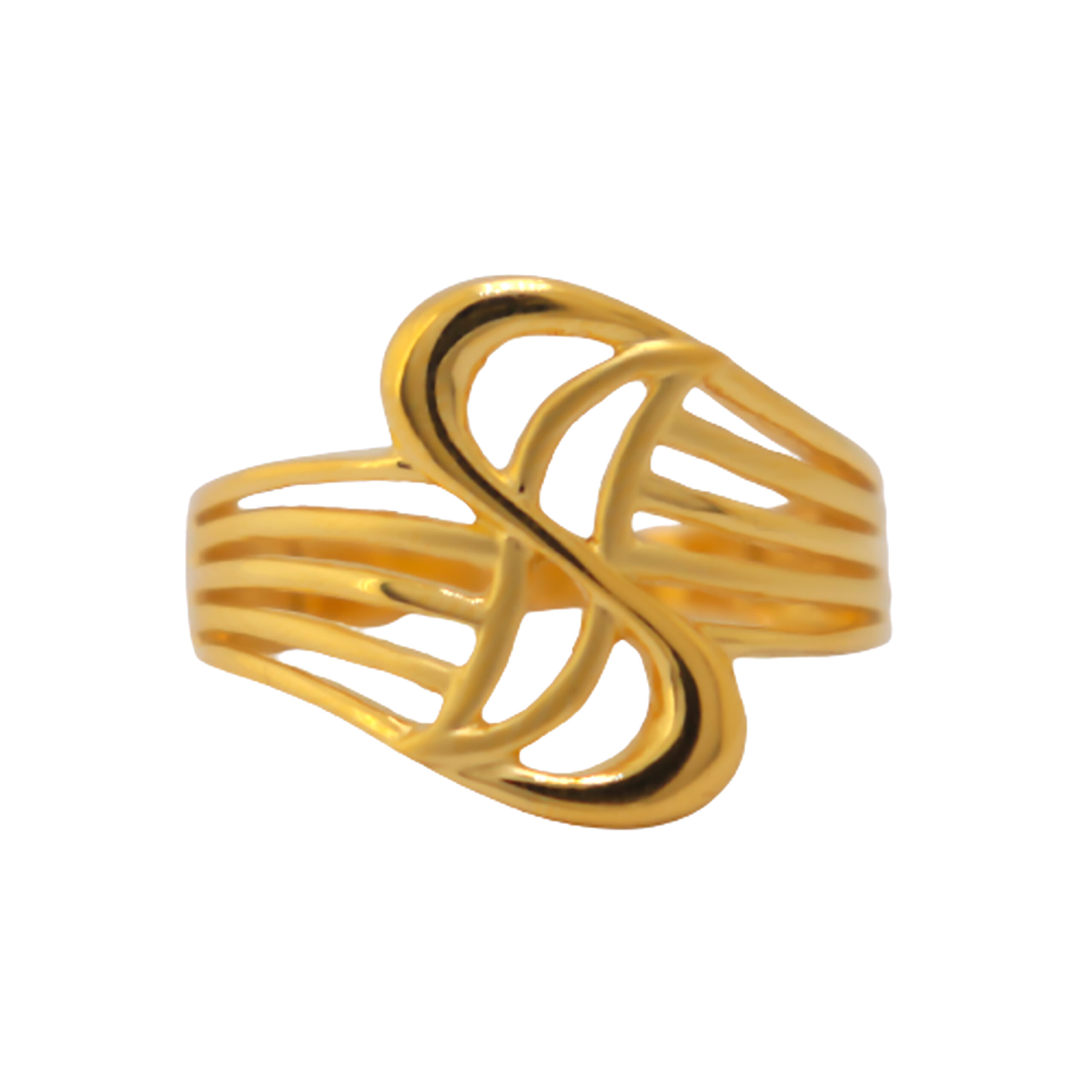 22k Gold Plain Blossom Ring - Image 4