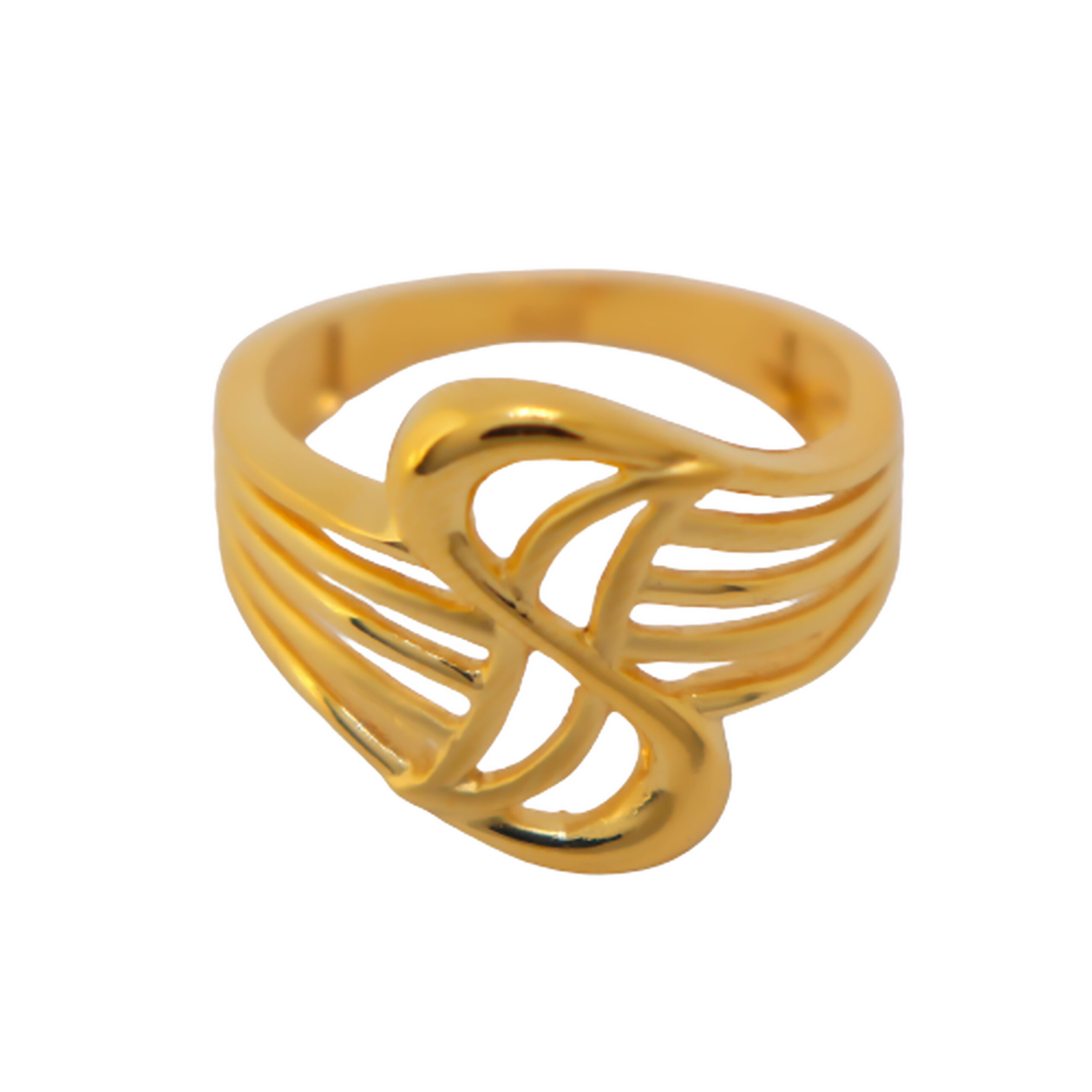 22k Gold Plain Blossom Ring - Image 2