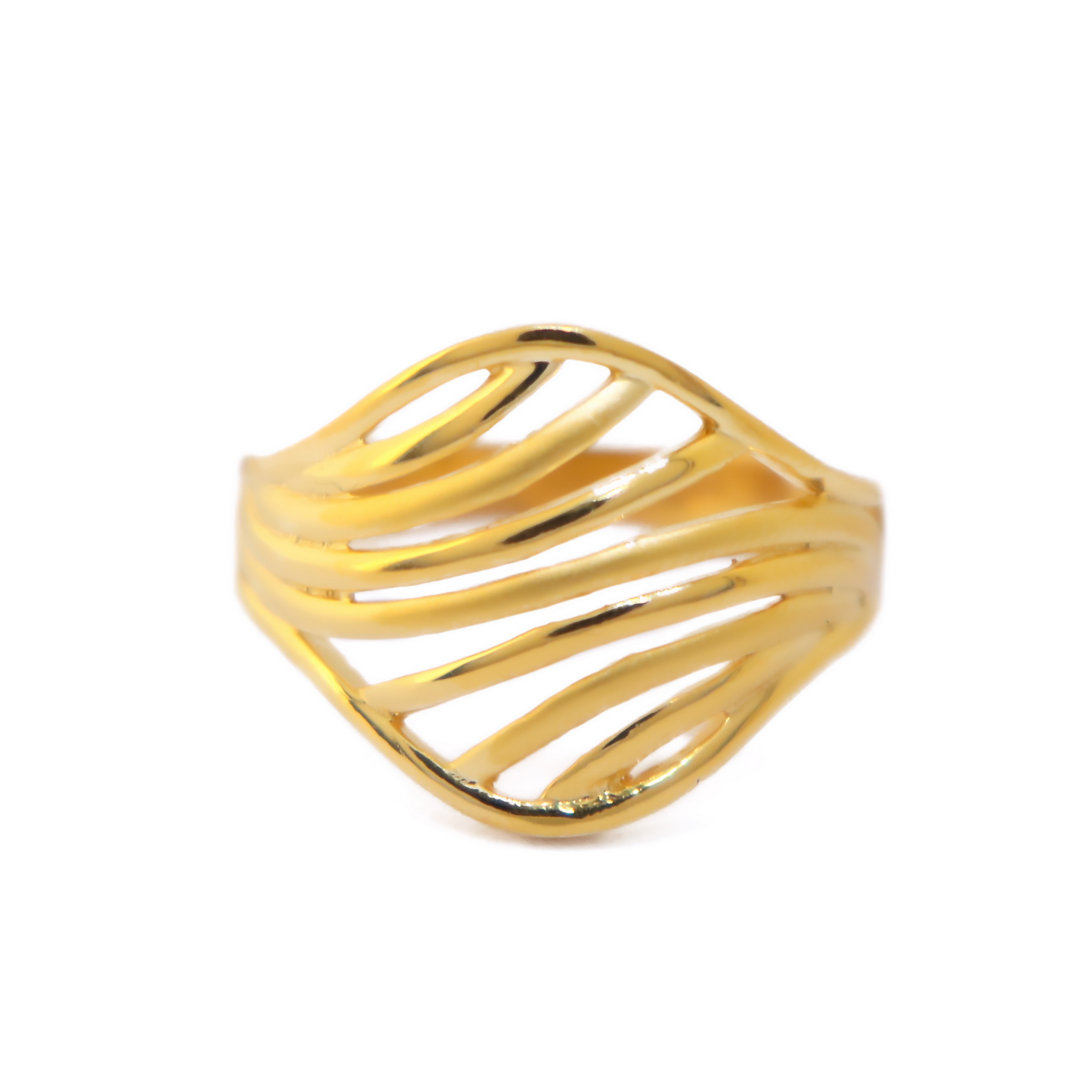 22k Gold Plain Lines Ring - Image 3