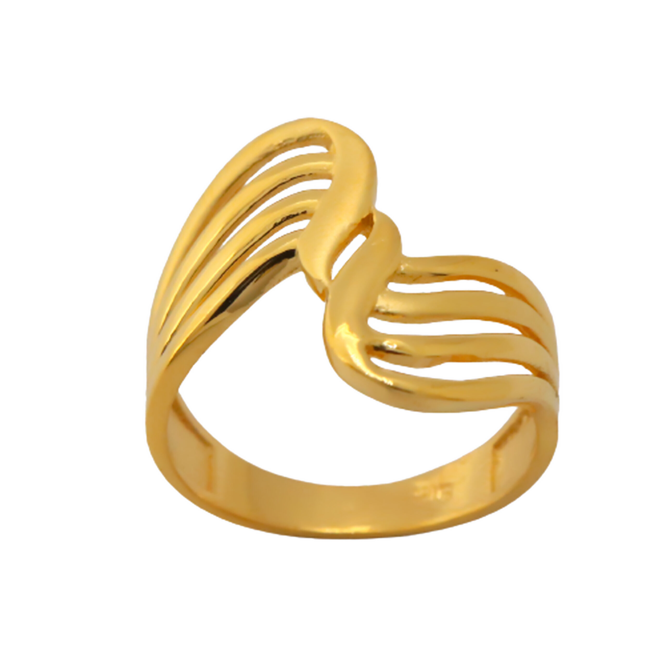 22k Gold Plain Curvy Ring