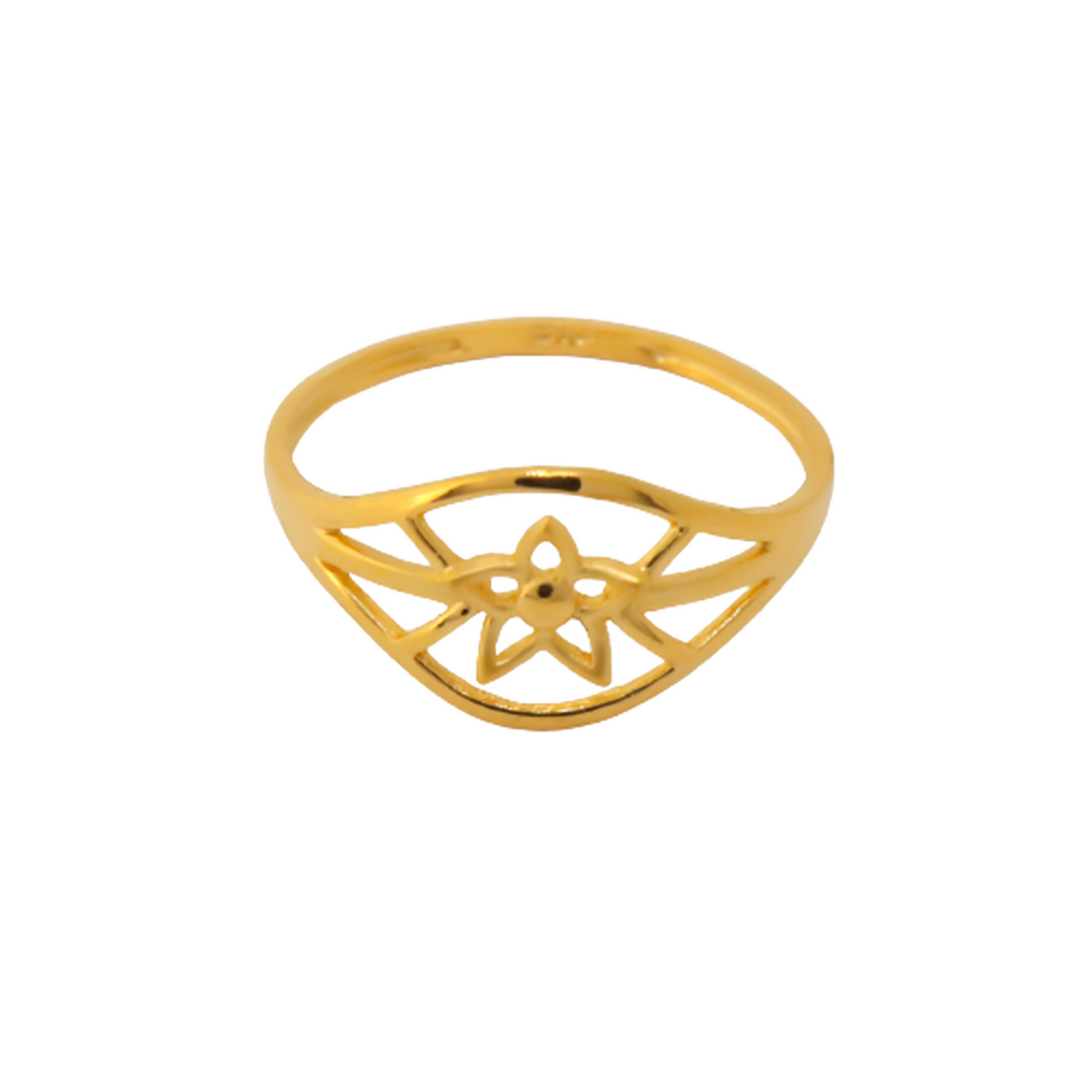 22k Gold Plain Star Ring