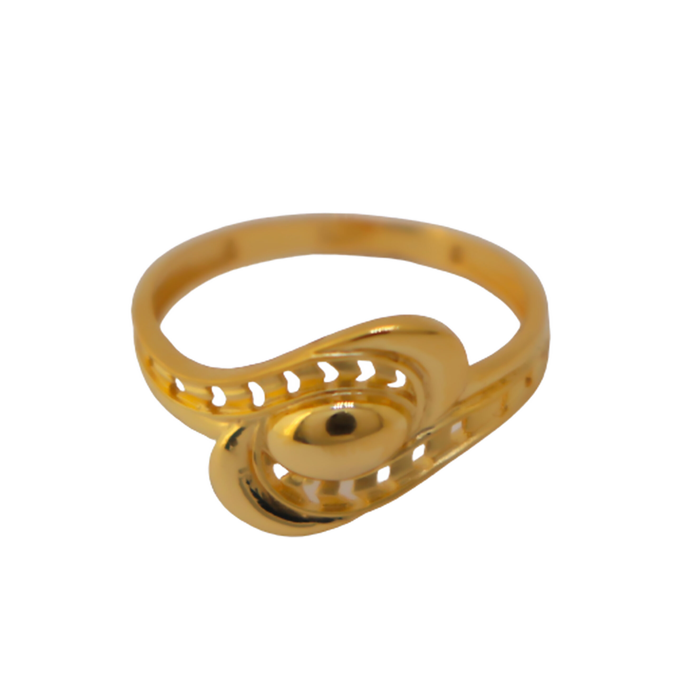 22k Gold Plain Fancy Ring - Image 4