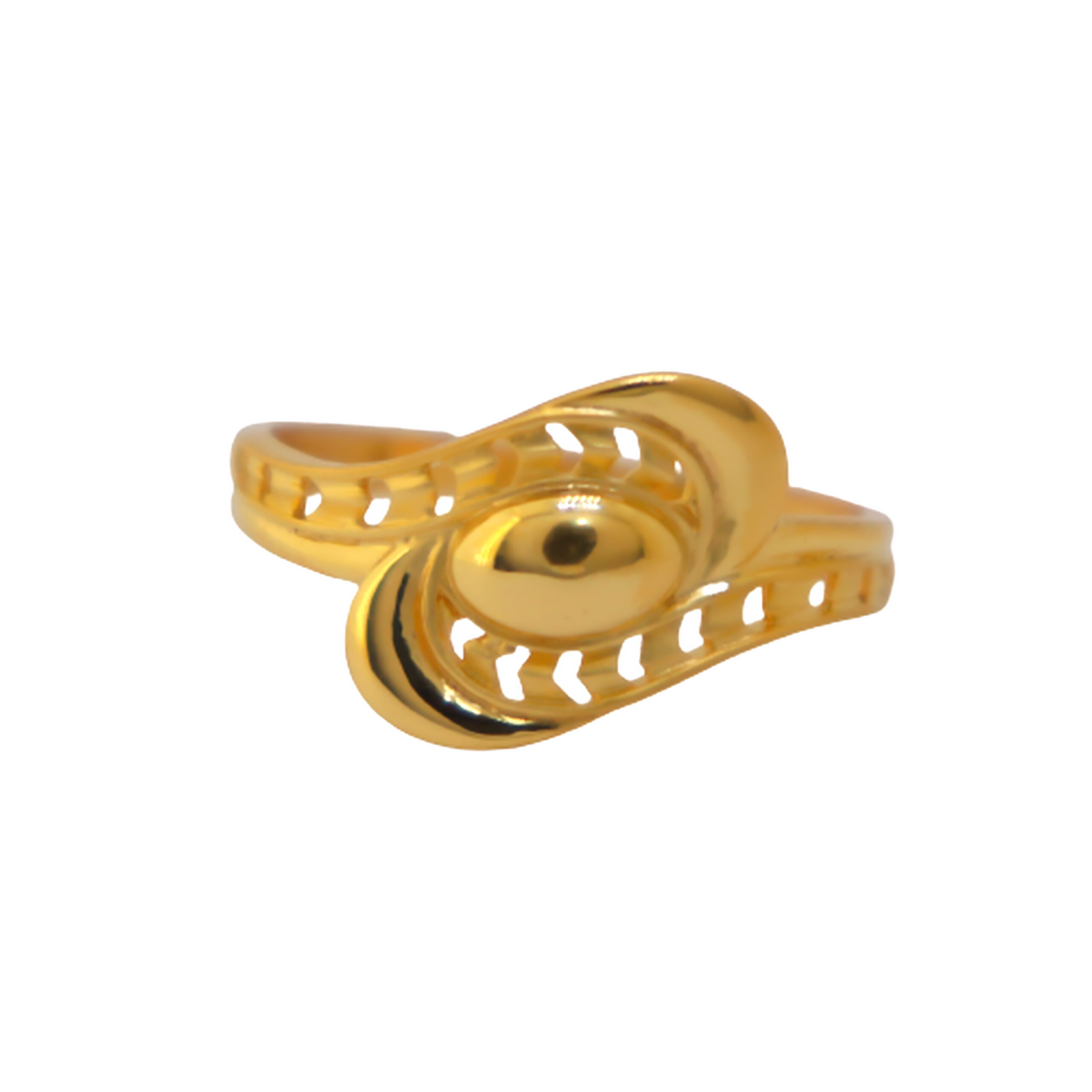 22k Gold Plain Fancy Ring - Image 2