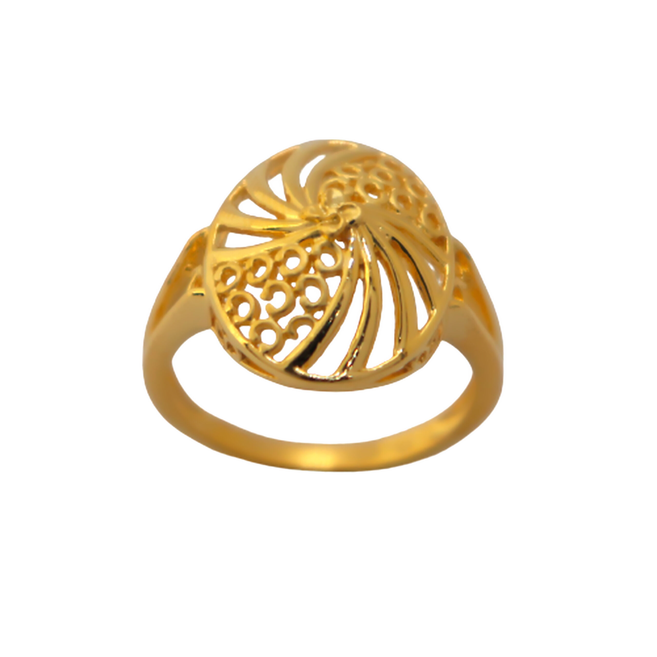 22k Gold Plain Circular Ring - Image 4