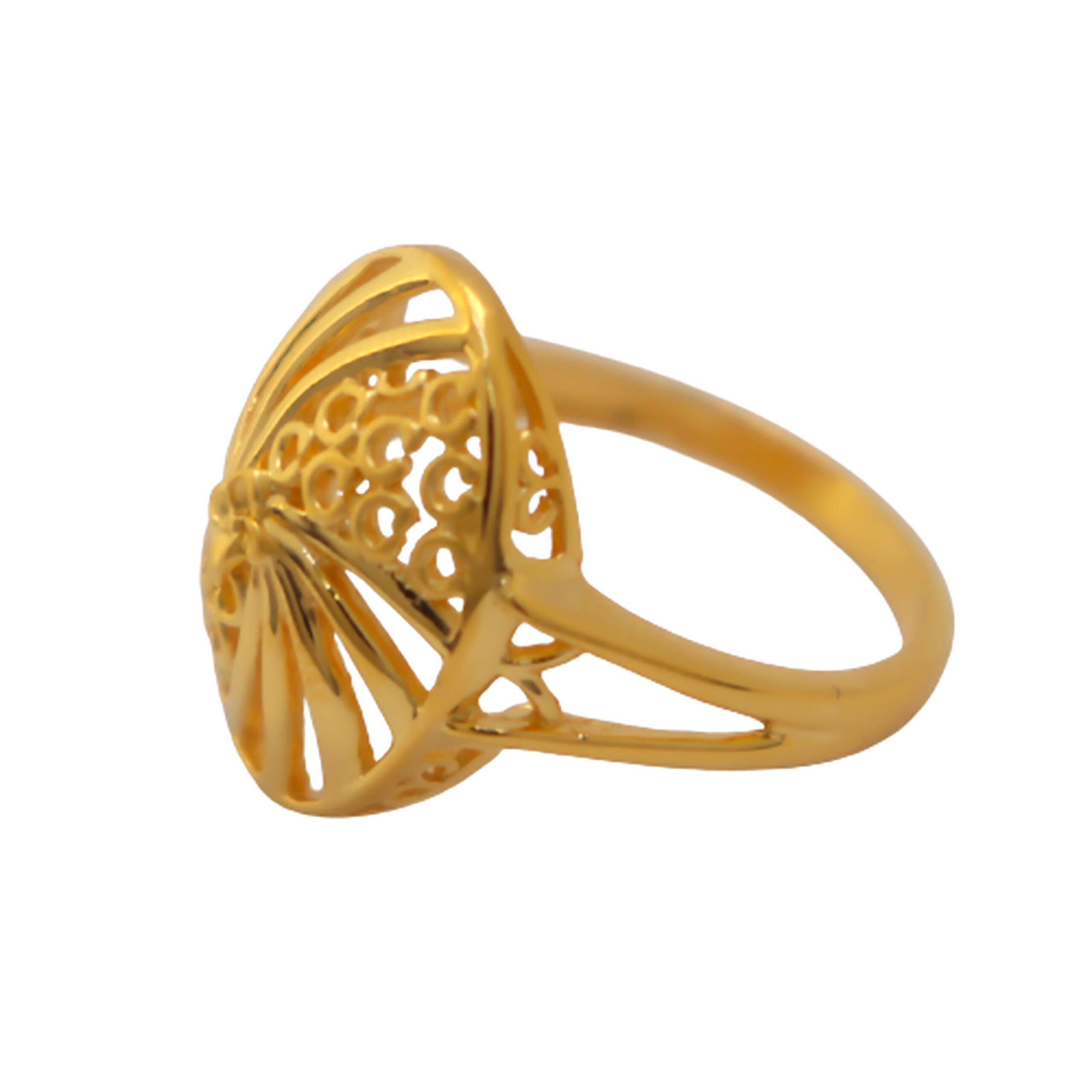 22k Gold Plain Circular Ring - Image 3