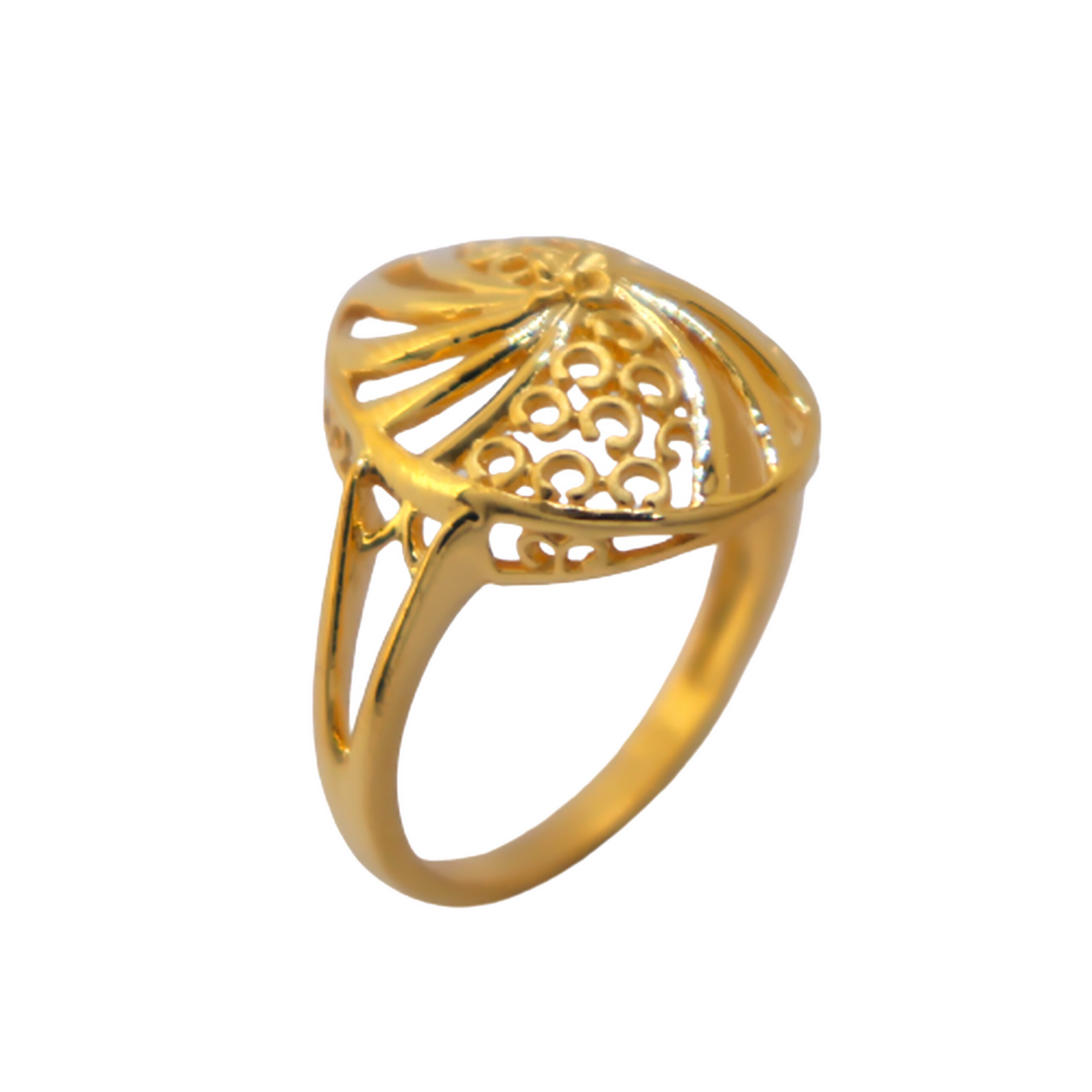 22k Gold Plain Circular Ring - Image 2